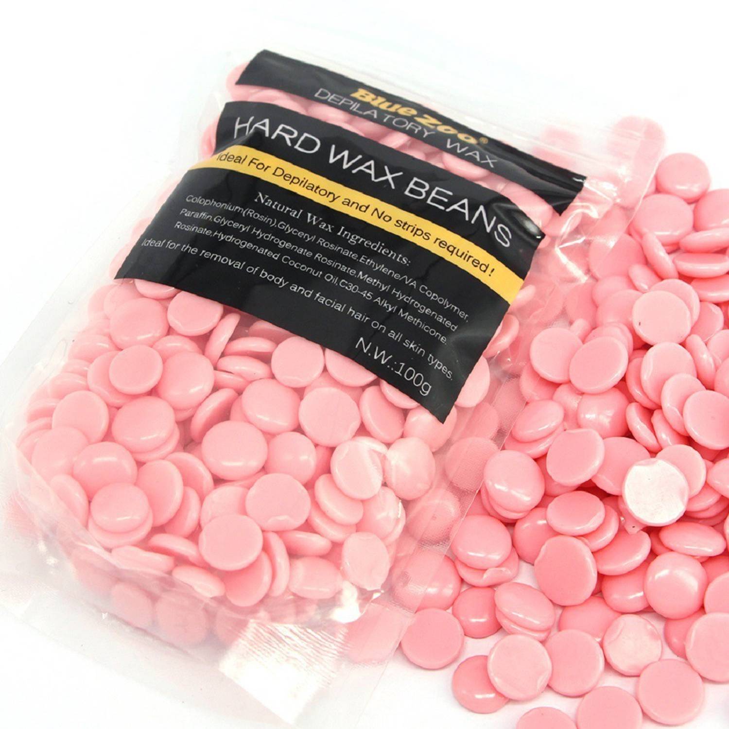 BORN PRETTY Rose Depilatory WAX Hair Removal Hard Wax Beans Women Bikini Brazilian Wax Armpit Paperless Hair Remover Heat Wax For Facial Body Wax Wax