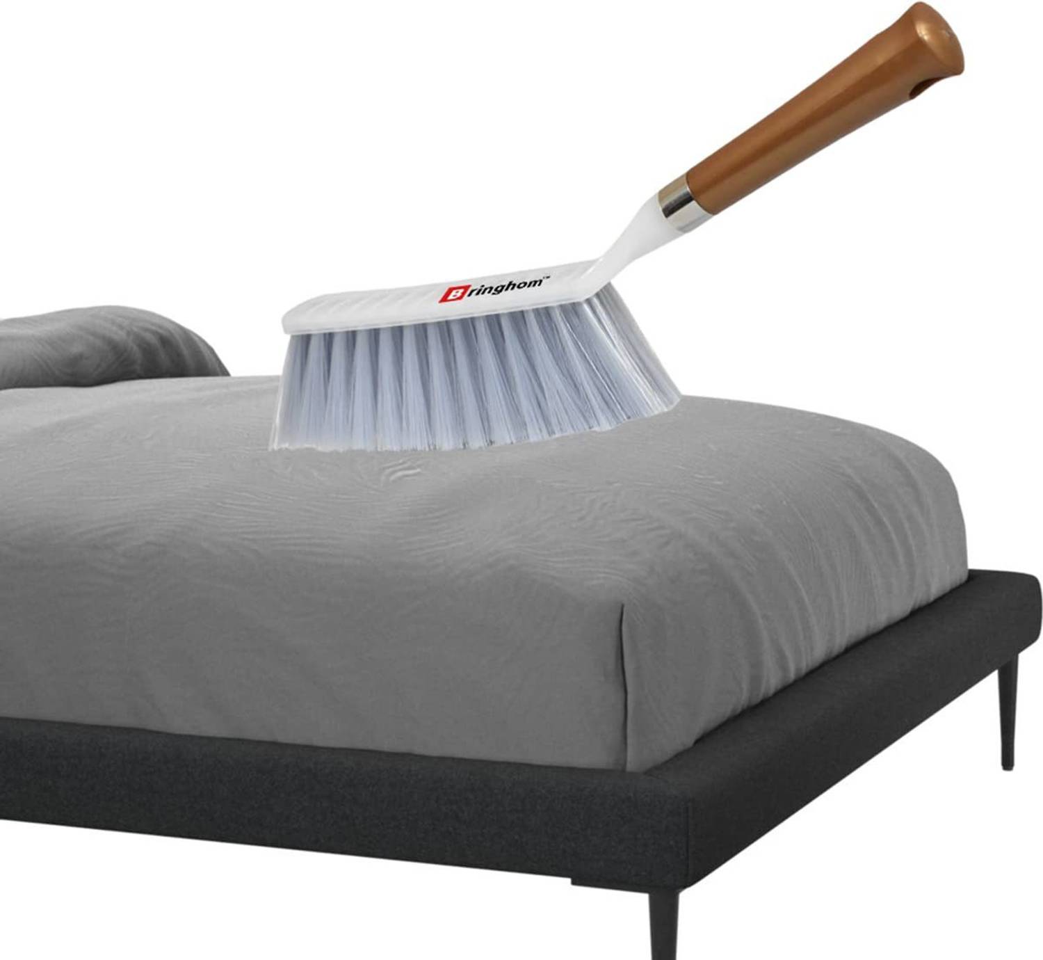 Bringhom Flexi Bristles Carpet Brush with Long Handle for Multipurpose Cleaning, Dusting Use in Home, Kitchen, Office (1Pc, Length : 34cm) - NM Plastic Dry Brush