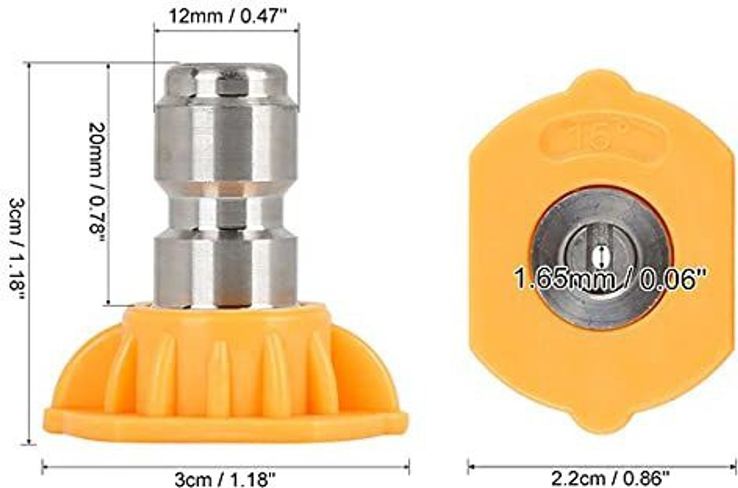 Image of Breewell Pressure Washer Spray Nozzle Tips Multiple Degrees, 1 /4 inch | Pack of 5 Pressure Washer
