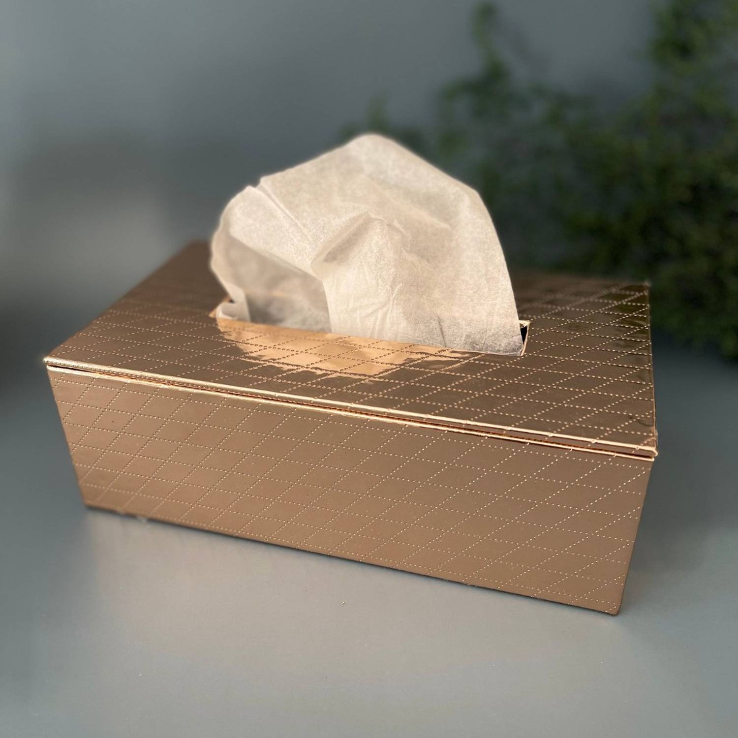 casagold 1 Compartments PU Leather, MDF Tissue cover