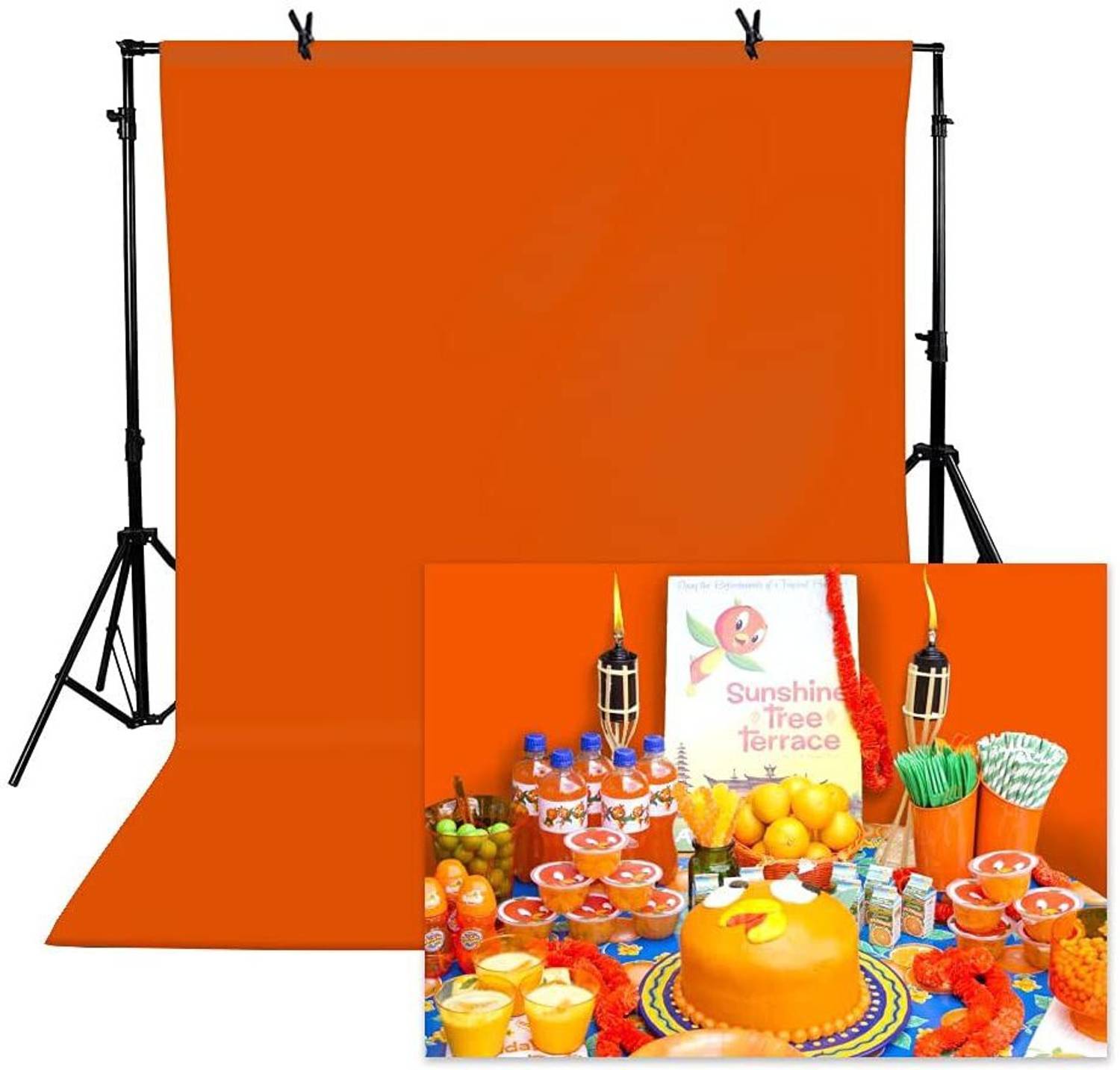 Cam 8FTx10.5FT Orange Photography Backdrop - Image 3