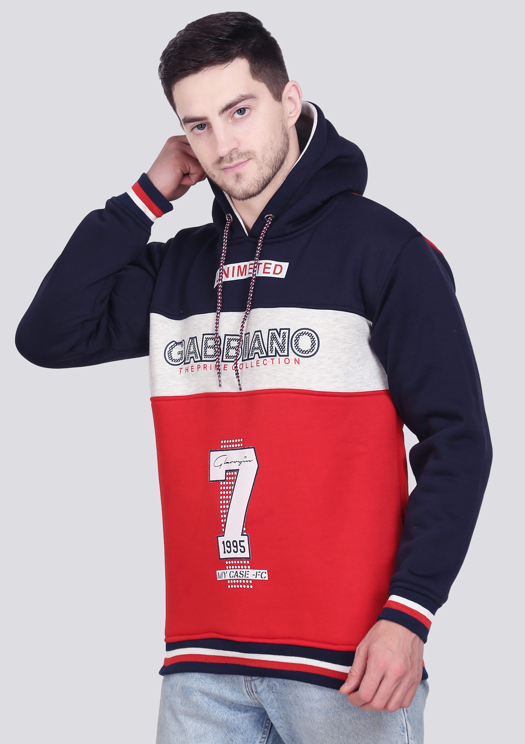 Image of AD & AV Full Sleeve Color Block Men Sweatshirt