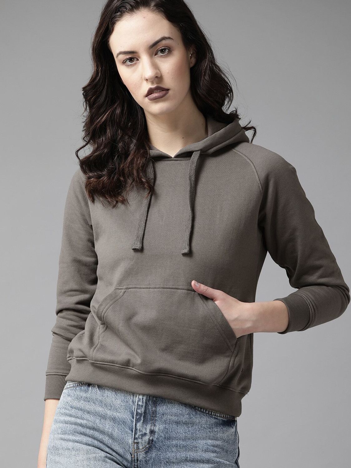 Image of Roadster Full Sleeve Solid Women Sweatshirt