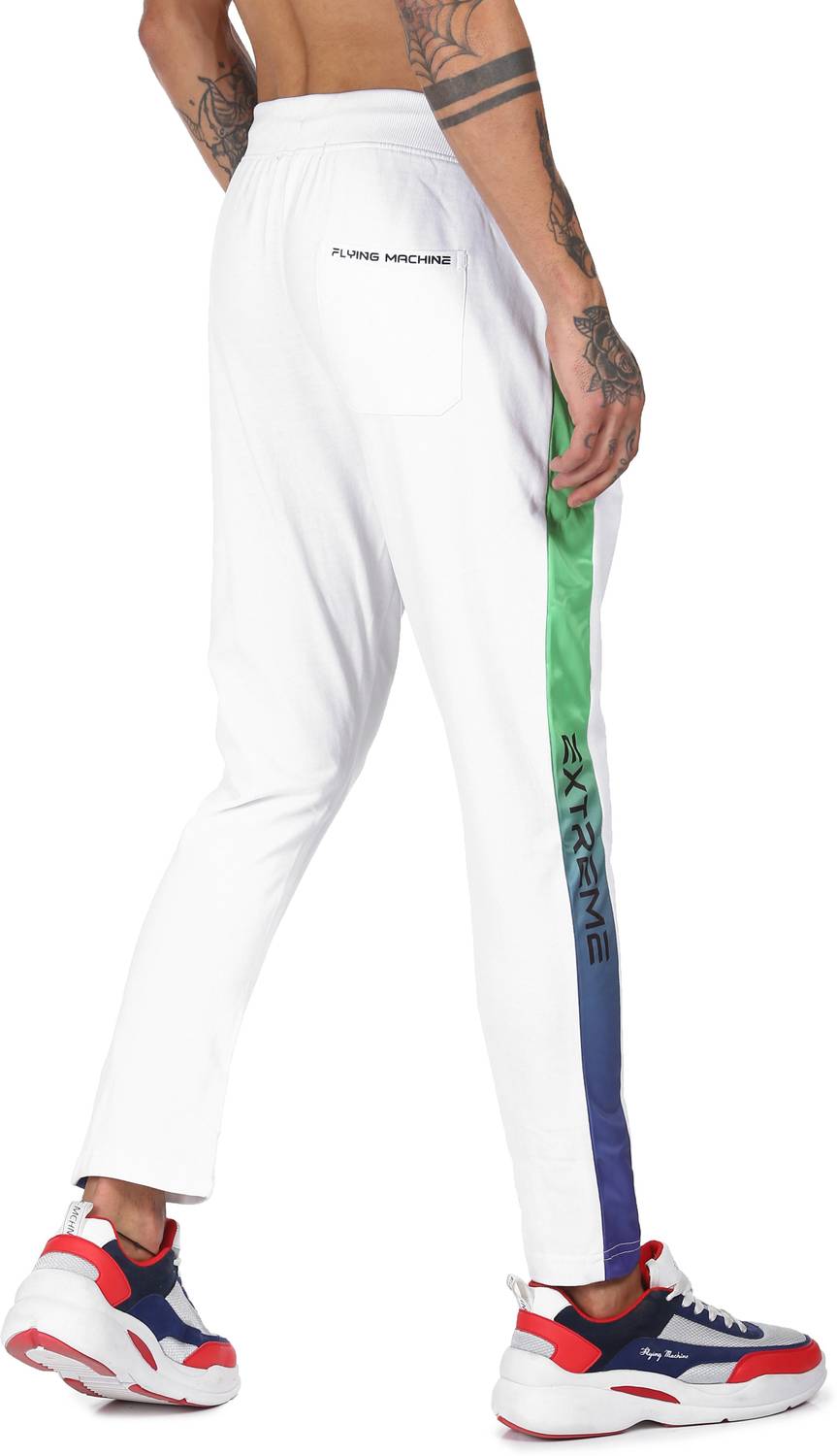 FLYING MACHINE Men White Track Pants - Image 4