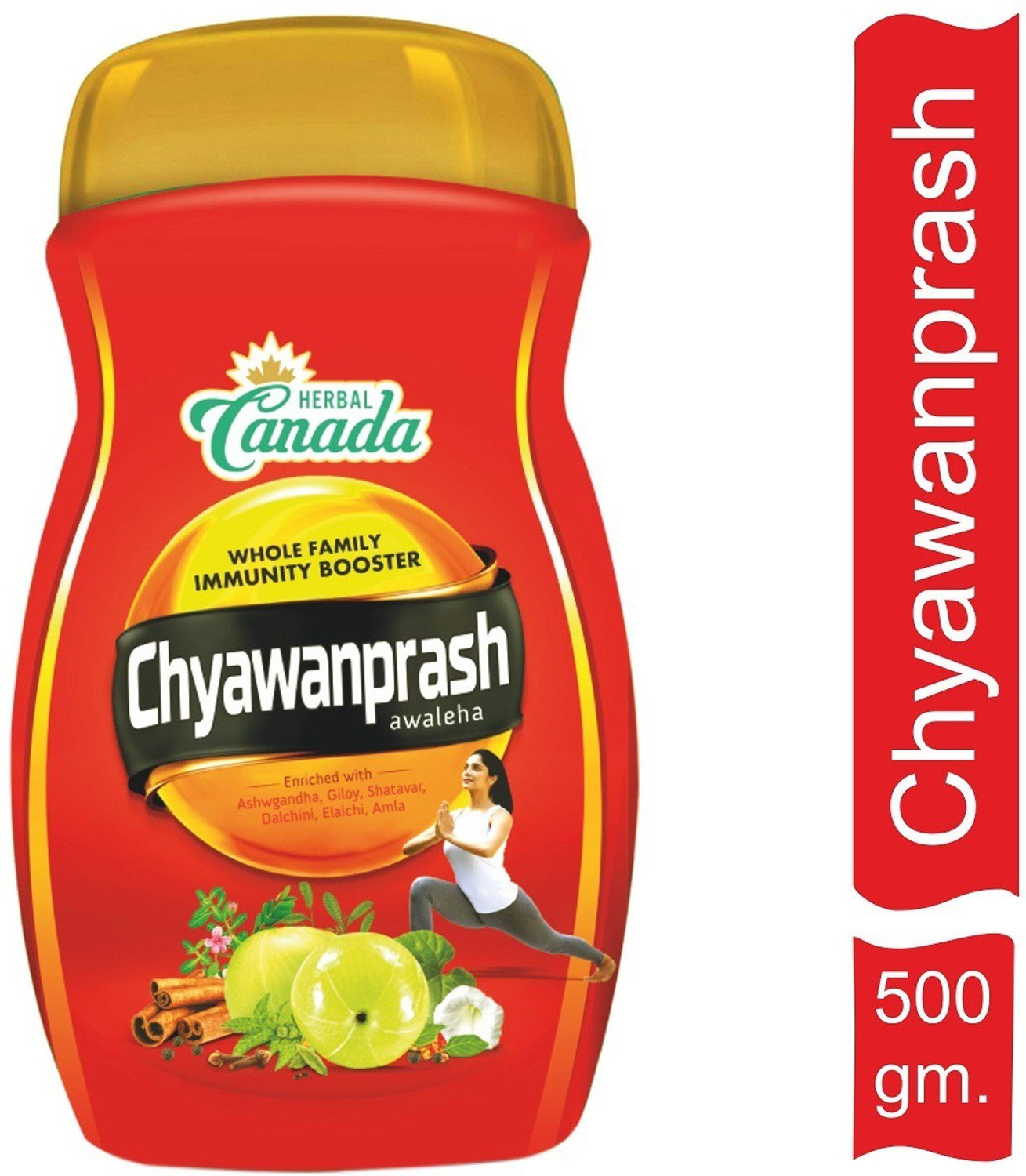 Image of Herbal Canada Chyawanprash Awaleha Enriched With Ashwagandha,Giloy,Amla 500g