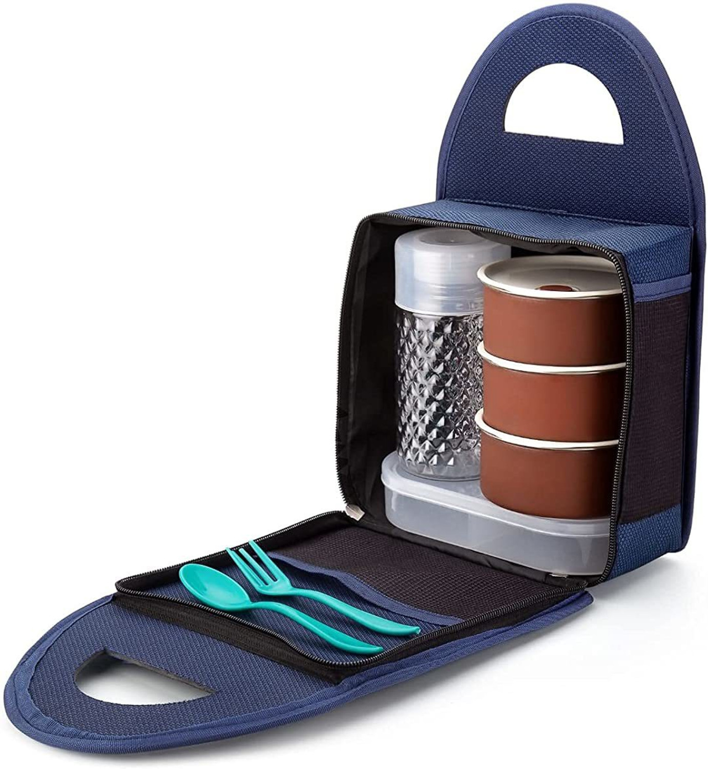 Image of Varnee Premium Lunch box for School, Office & College 5 Containers Lunch Box (1 L) 5 Containers Stainless Steel Office Lunch Box