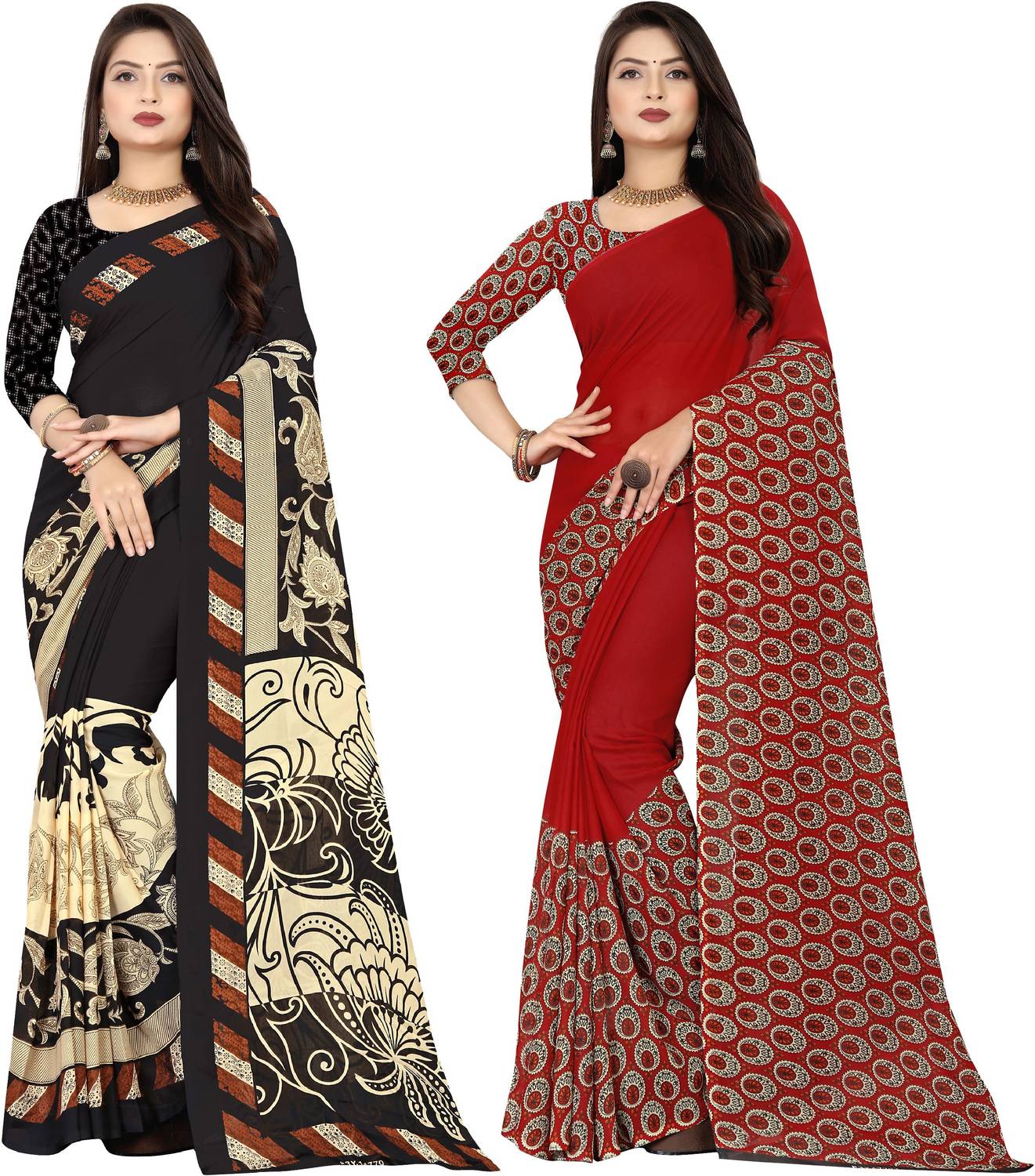 Anand Sarees Printed Daily Wear Georgette Saree
