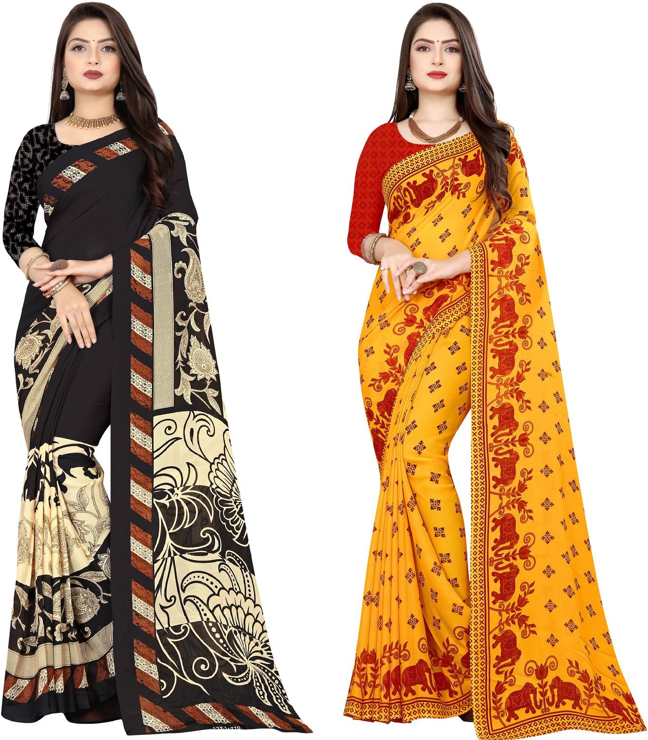 Anand Sarees Printed Daily Wear Georgette Saree