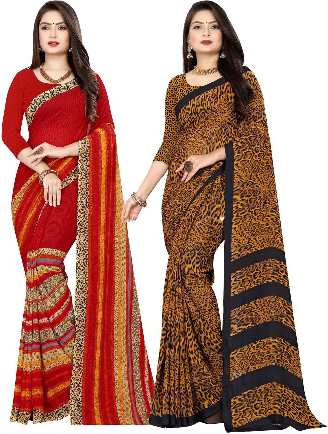 Anand Sarees Printed Daily Wear Georgette Saree