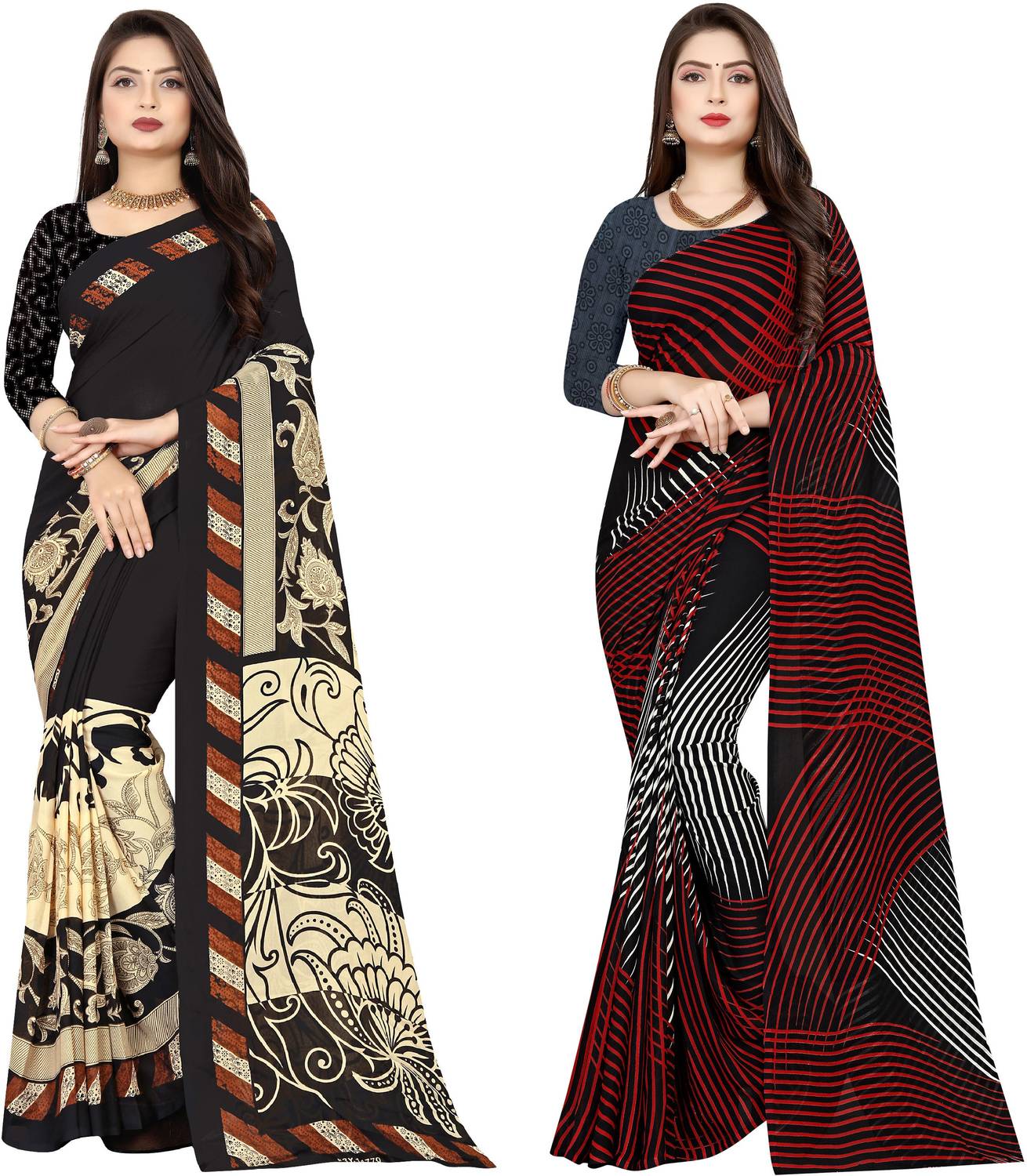 Anand Sarees Printed Daily Wear Georgette Saree