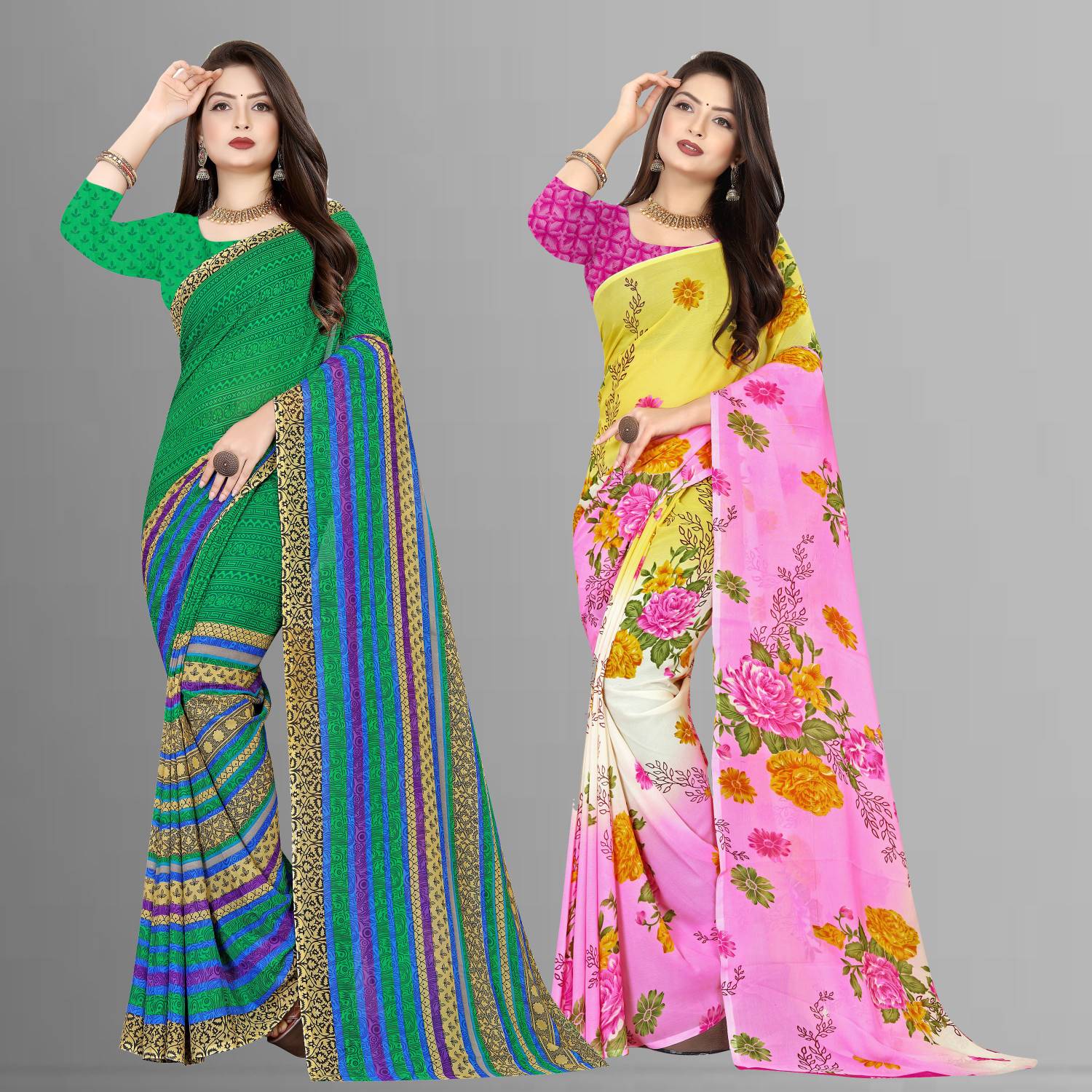 Anand Sarees Printed Daily Wear Georgette Saree