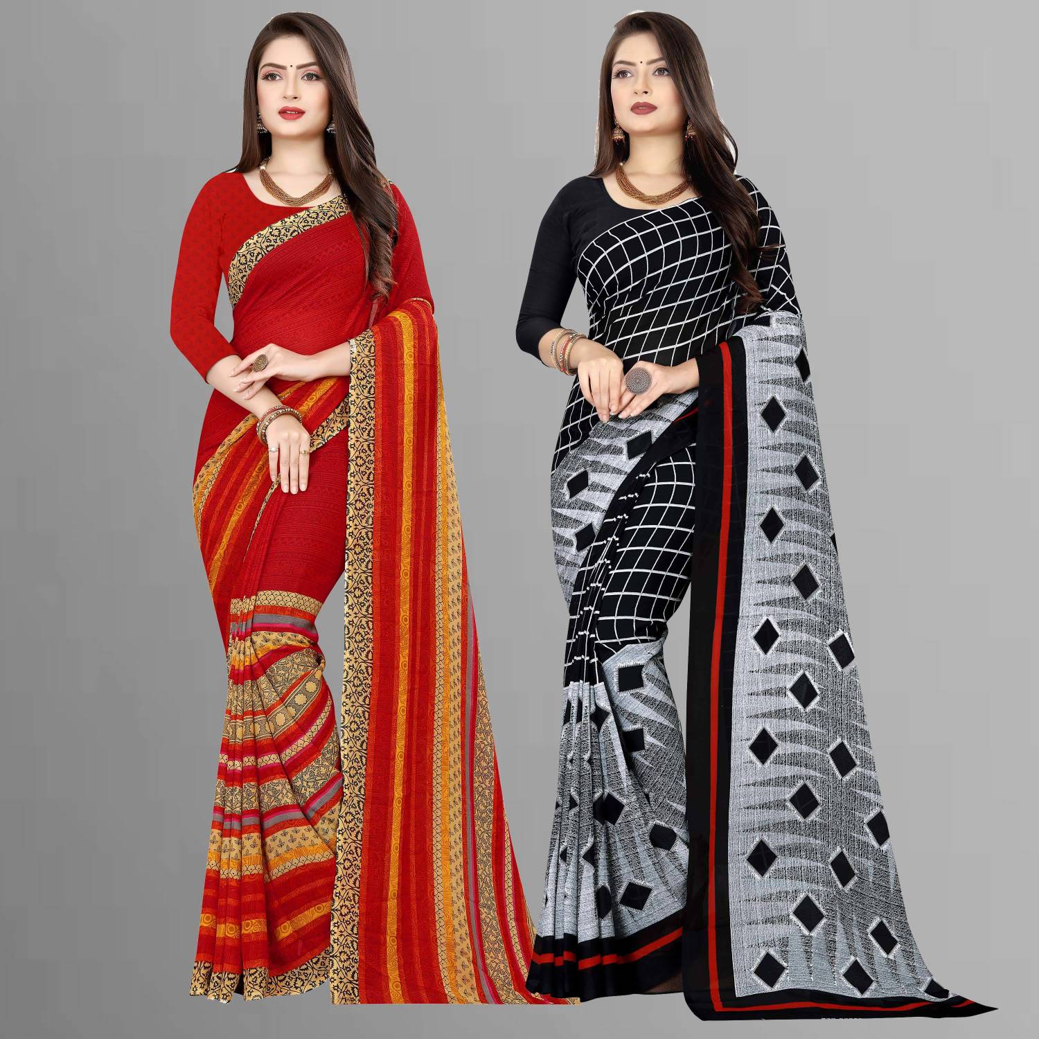 Anand Sarees Printed Daily Wear Georgette Saree