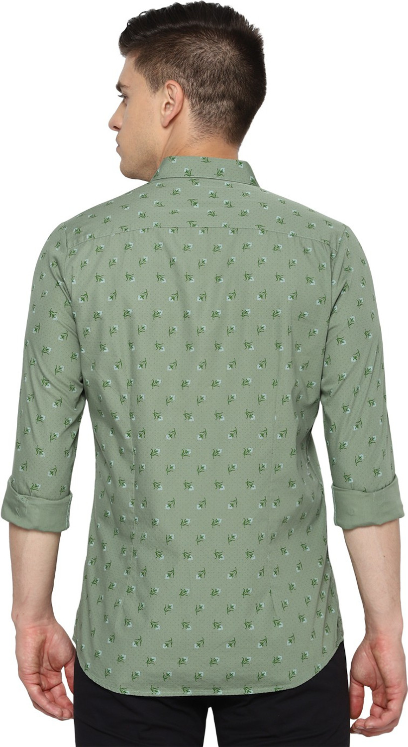 Image of Allen Solly Men Printed Casual Green Shirt
