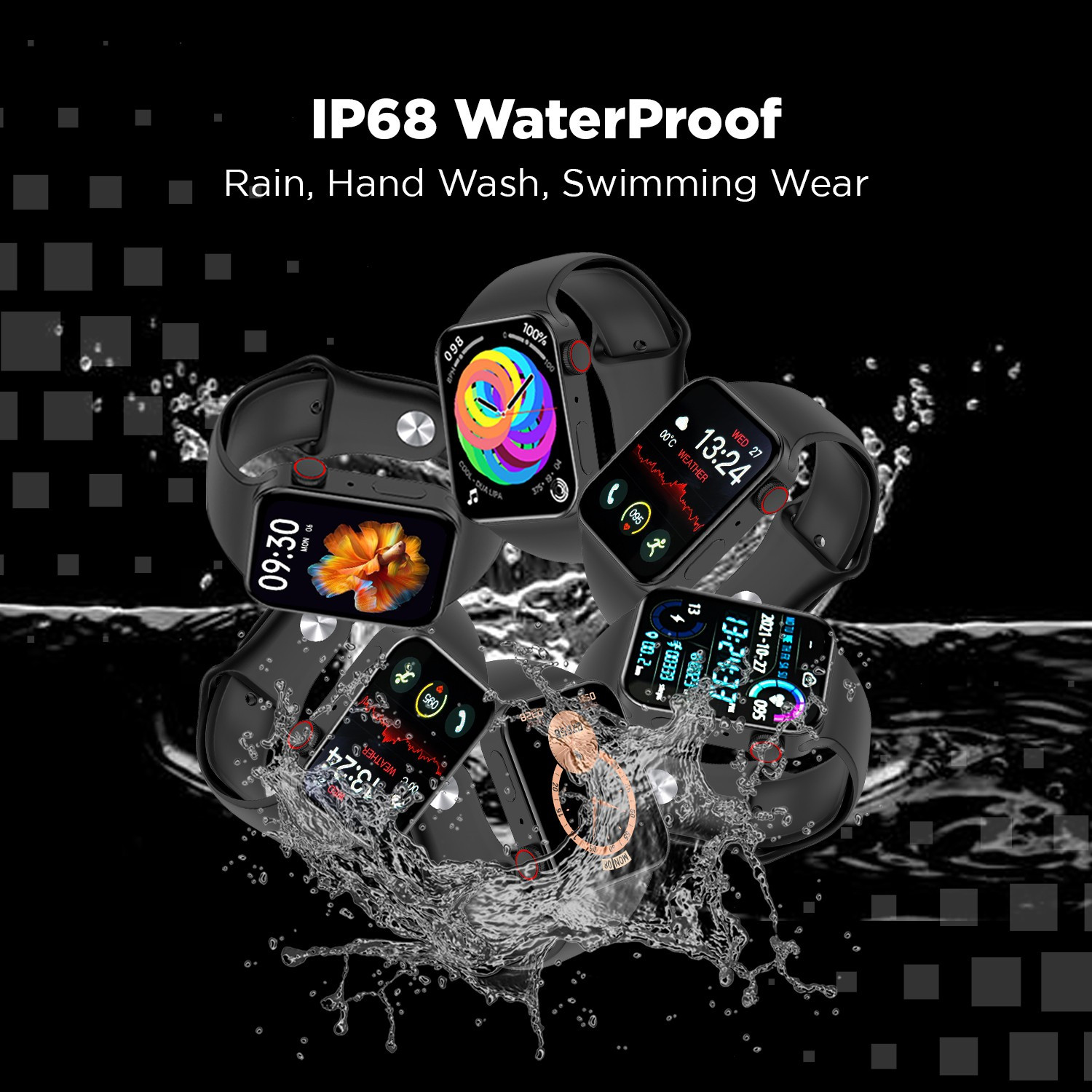 Image of I Kall W1 Smart Watch with BT Calling 1.82 Inch Display AI Voice Assistance Smartwatch