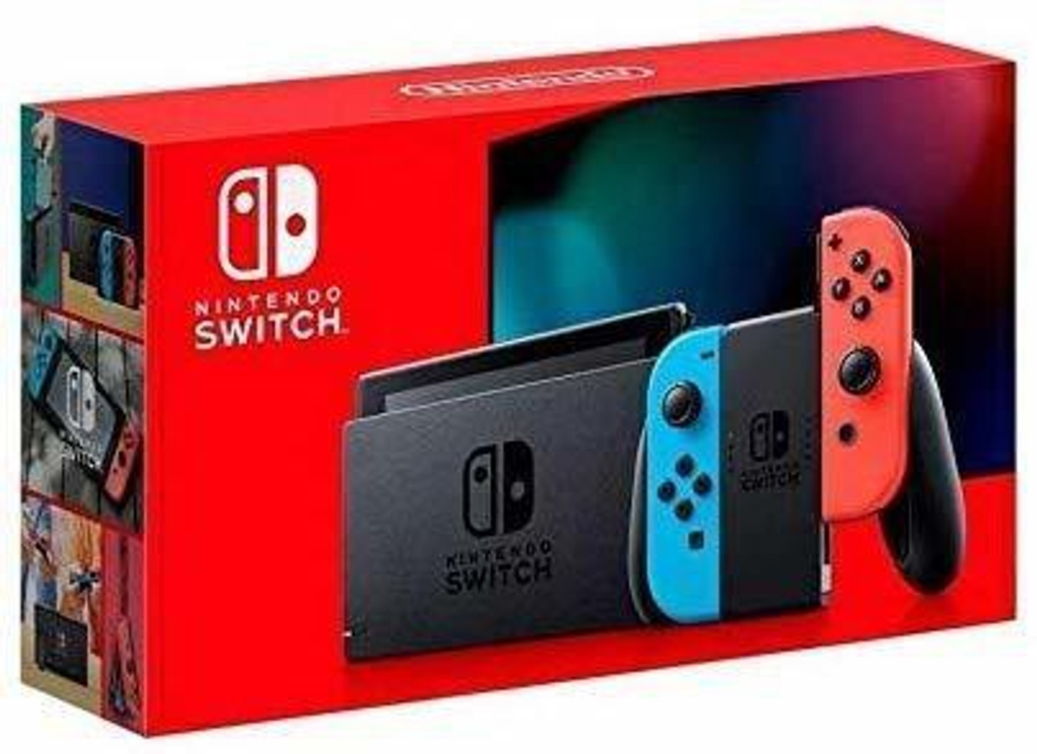 Image of NINTENDO Switch With Neon Red & Neon Blue bundled With Switch Pro Controller Splatoon 2 - Edition 32 GB
