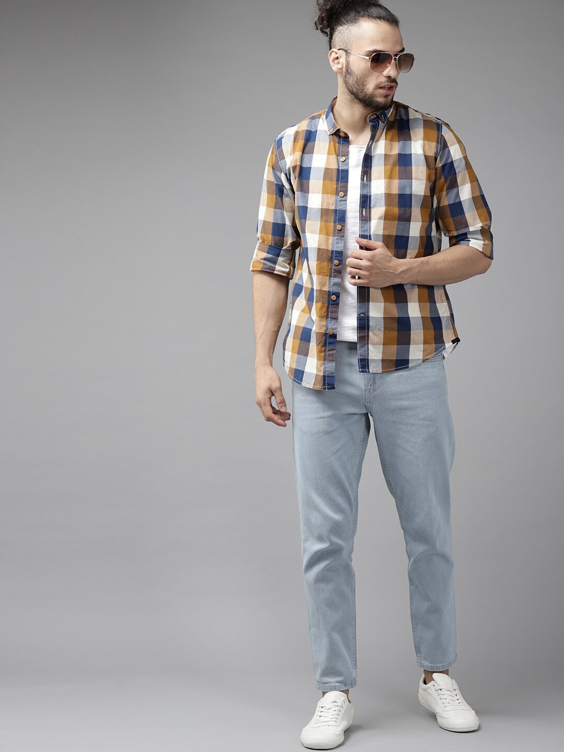 Image of Roadster Regular Men Blue Jeans