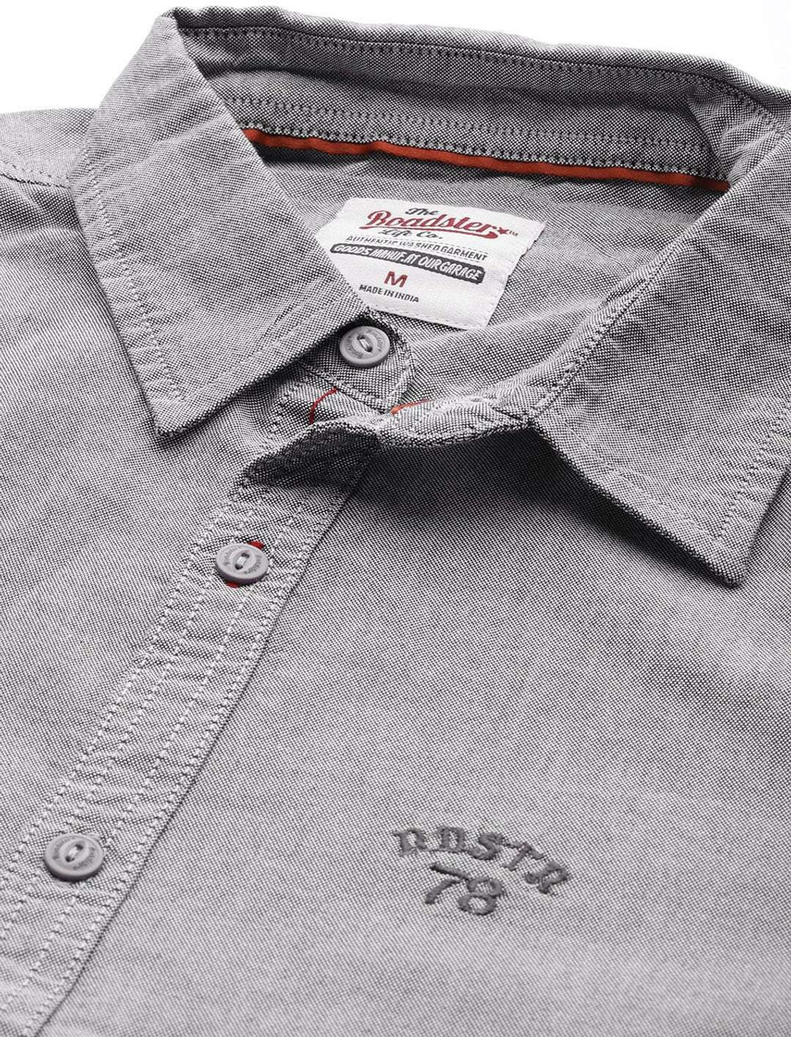 Image of Roadster Men Regular Fit Solid Spread Collar Casual Shirt