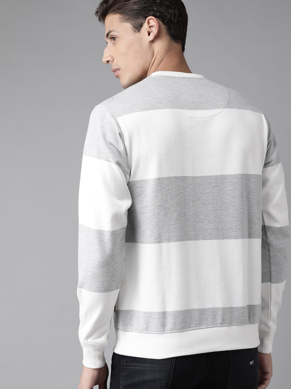 Image of Roadster Full Sleeve Striped Men Sweatshirt
