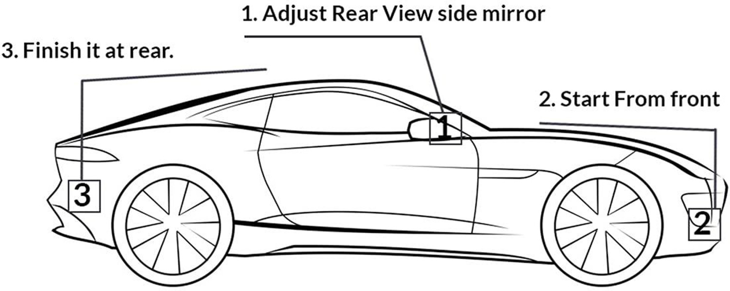 Image of SR CREATION Car Cover For Honda Amaze (With Mirror Pockets)