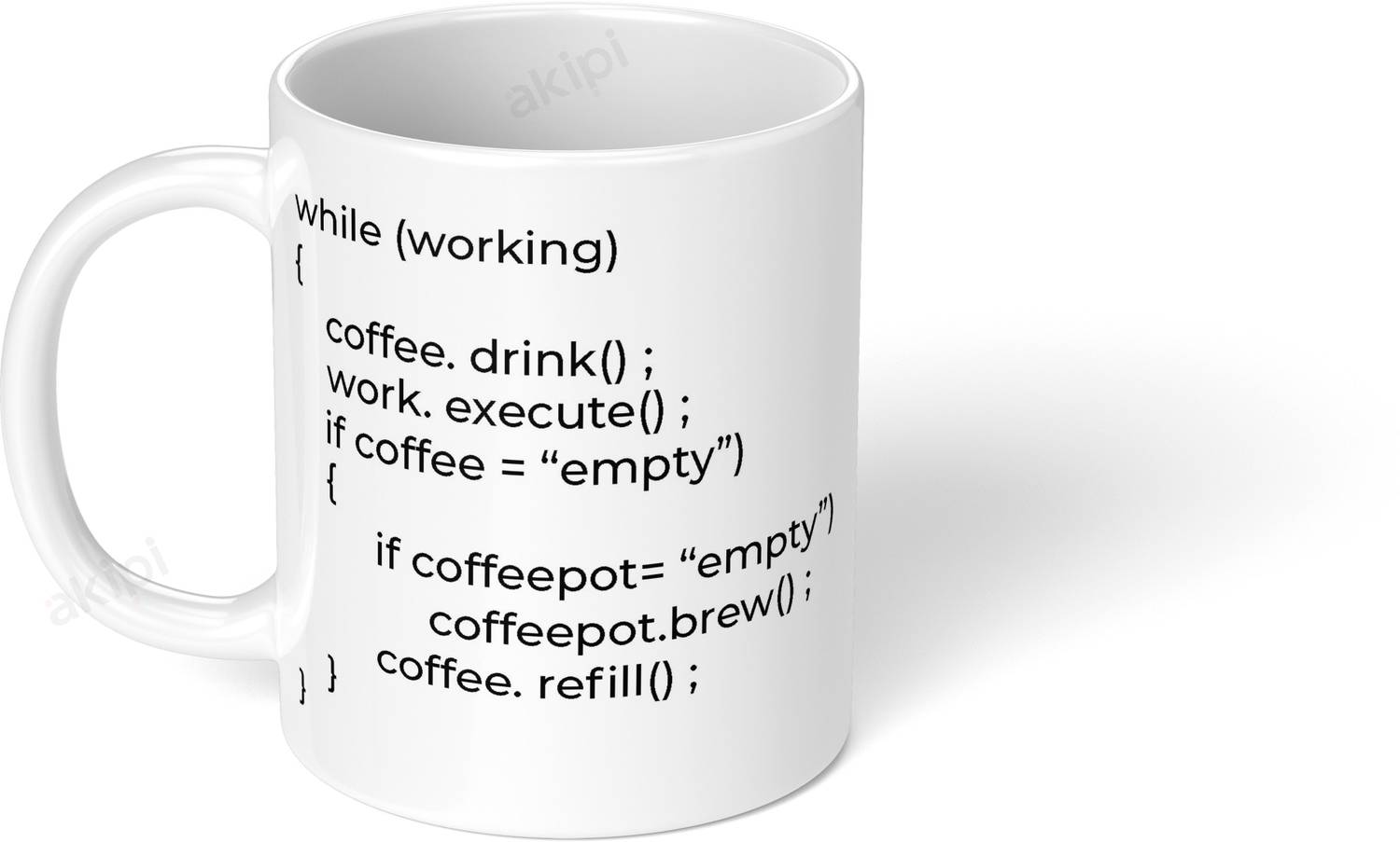 Akipi Coffee++ Program 11oz Coffee Nerd Engineer Idea for Men Science Great Gag for Programmer Geeks Computer Science Developers Coders Ceramic Teas ARM038 Ceramic Coffee Mug