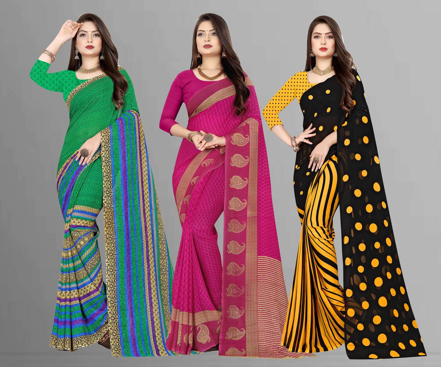 Anand Sarees Printed Daily Wear Georgette Saree