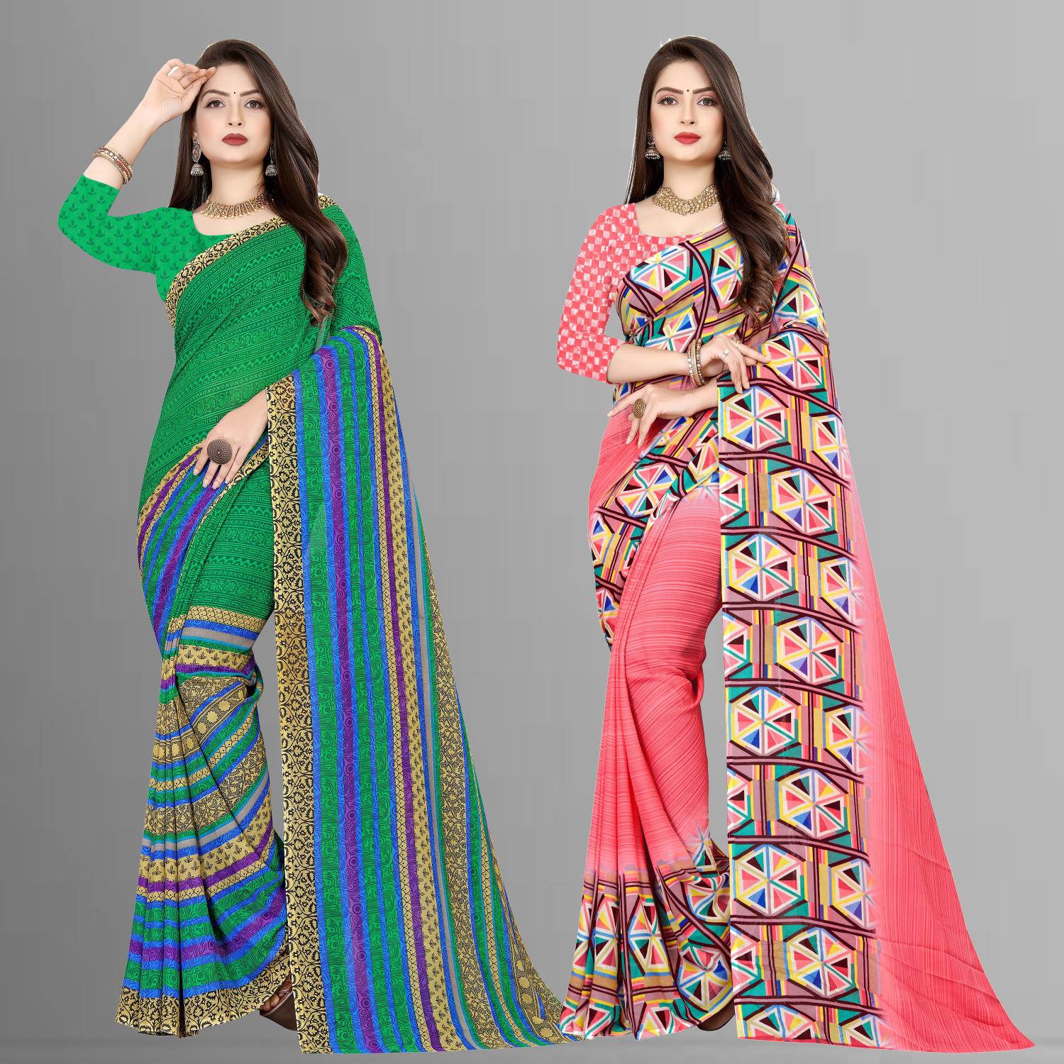 Anand Sarees Printed Daily Wear Georgette Saree