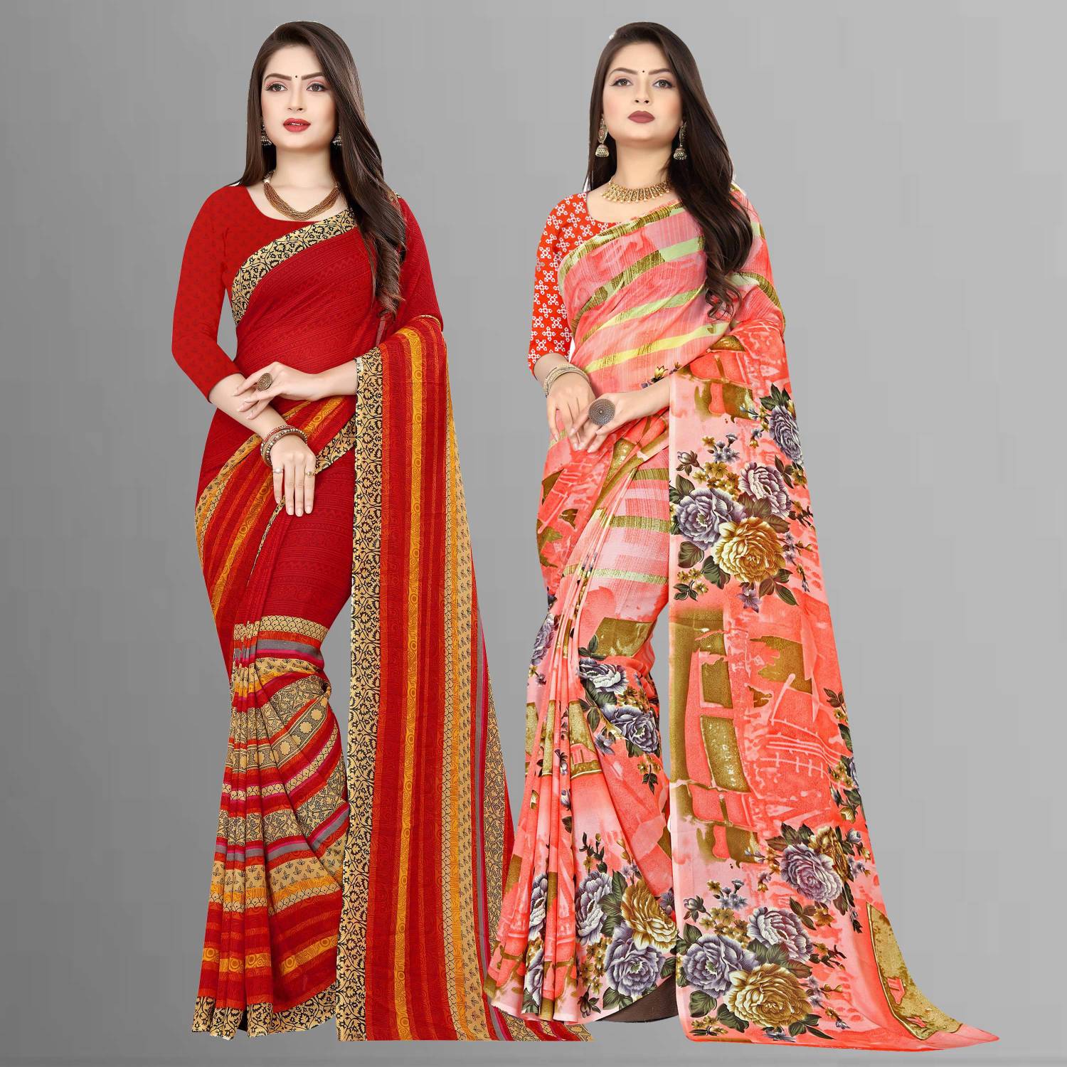 Anand Sarees Printed Daily Wear Georgette Saree