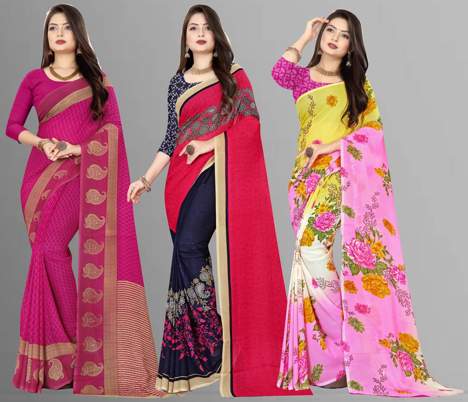 Anand Sarees Printed Daily Wear Georgette Saree