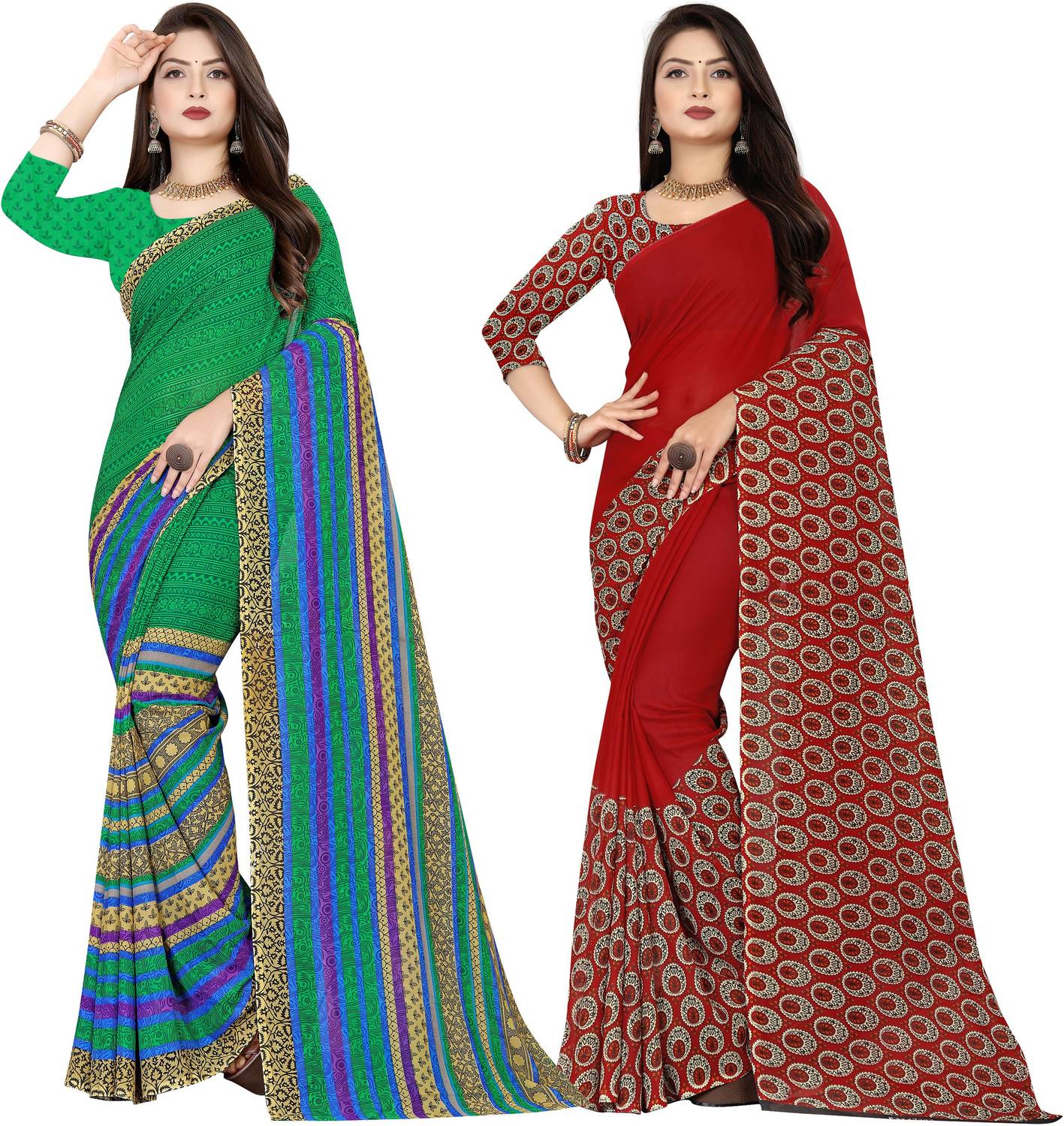 Anand Sarees Printed Daily Wear Georgette Saree