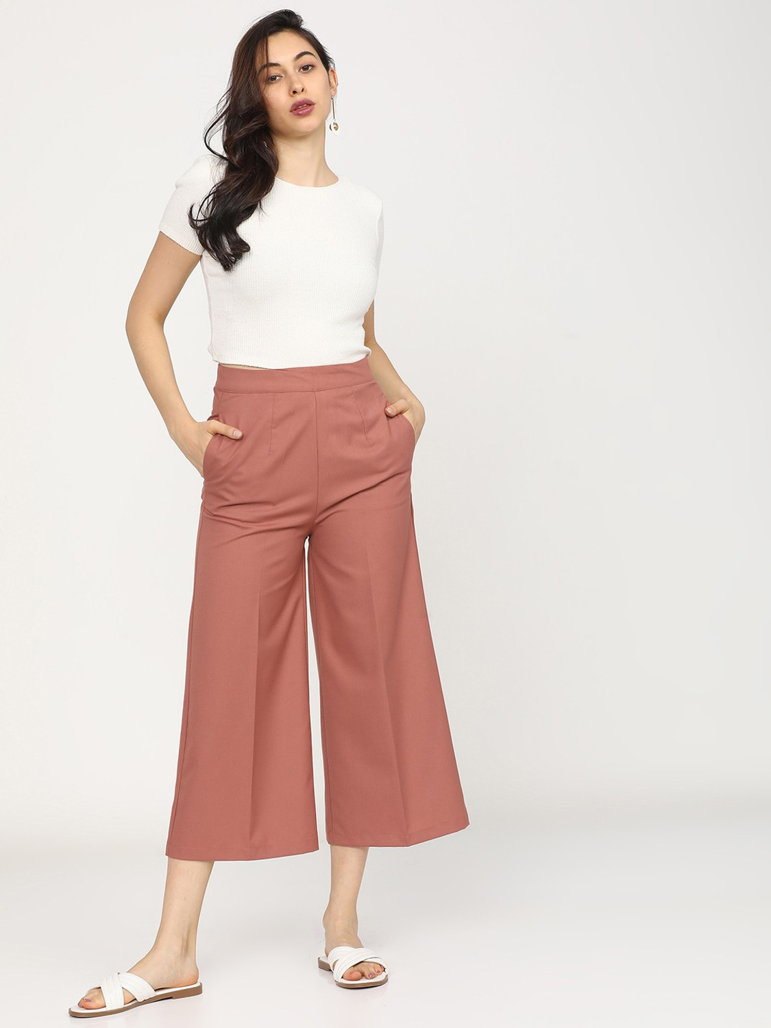 Image of Tokyo Talkies Tapered Women Orange Trousers