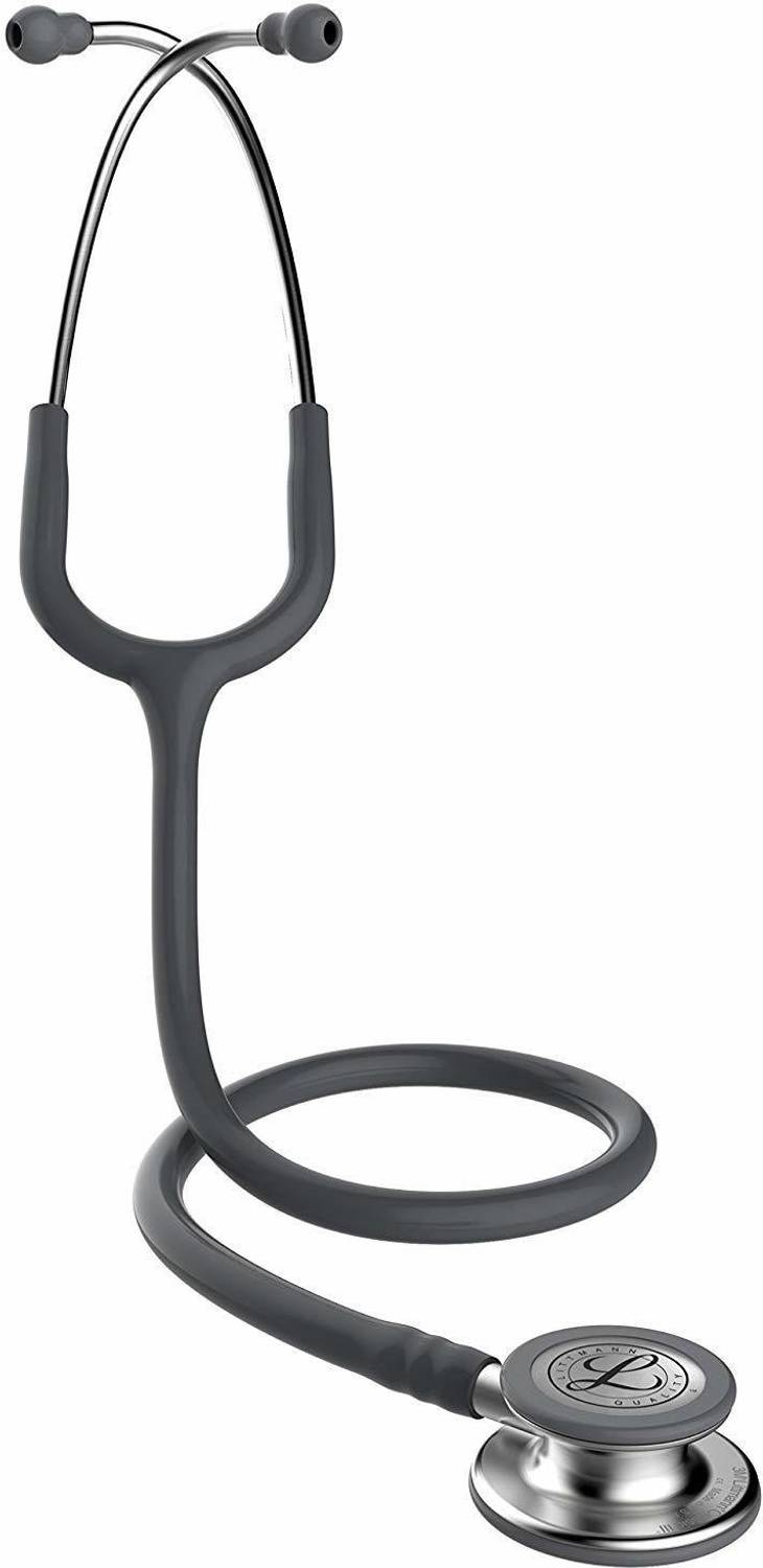 3M Littmann Classic III Monitoring Stethoscope, Gray Tube, 27 inch