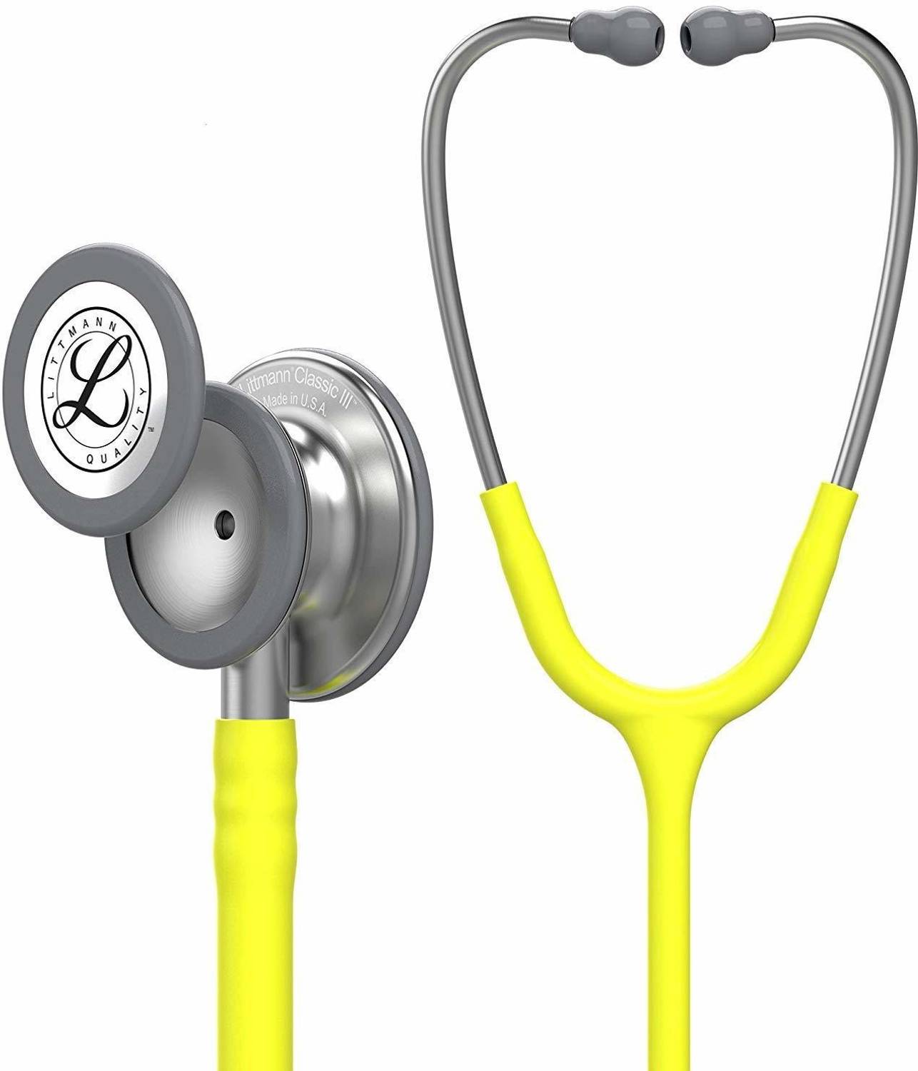 3M Littmann Classic III Monitoring Stethoscope, Lemon-Lime Tube, 27 inch, 5839 Classic III Stethoscope