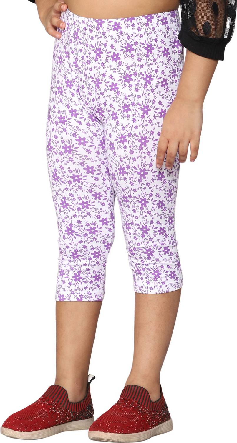 2K Kids Capri For Girls Casual Printed Viscose Blend