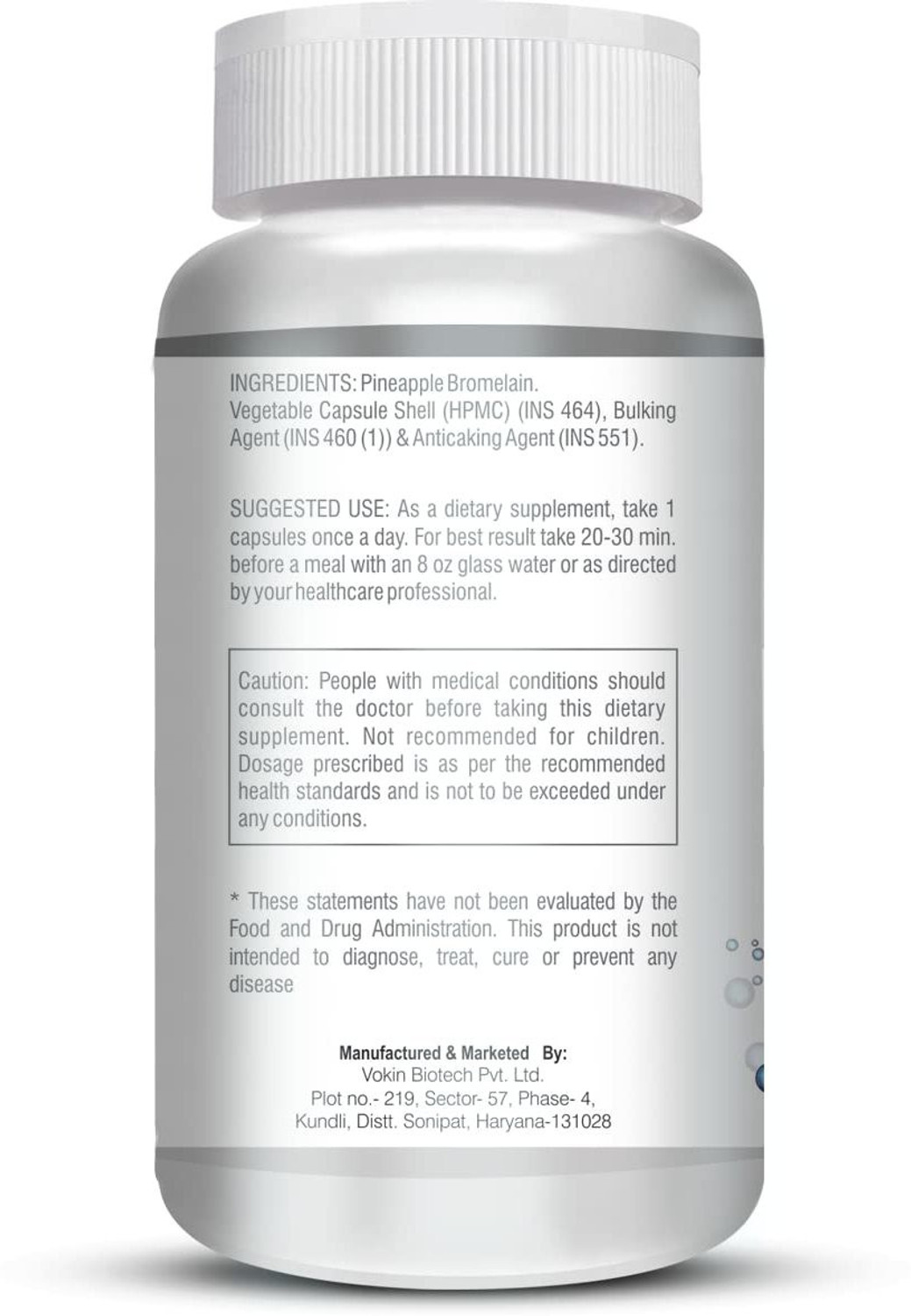 Image of Vokin Biotech Bromelain Pineapple Natural Digestive Enzyme | Help in Swelling