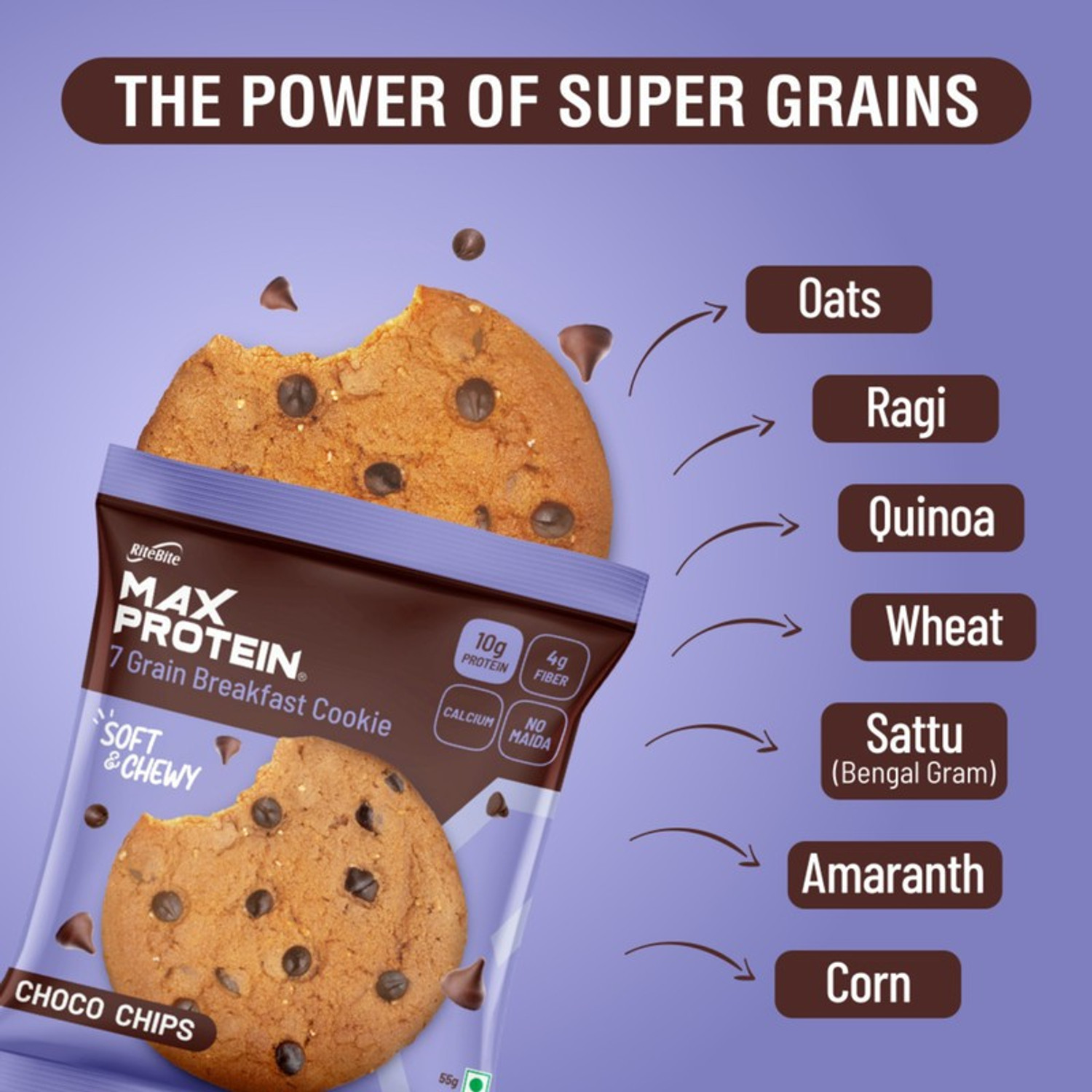 Image of RiteBite Max No Maida Choco Chips Cookie Cookies