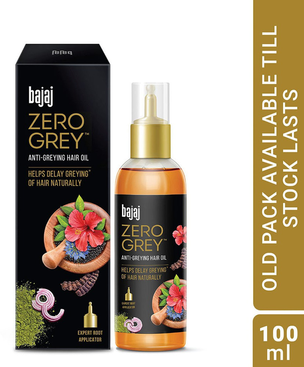 Image of BAJAJ Zero grey anti-greying hair oil helps delay greying of hair naturally Hair Oil