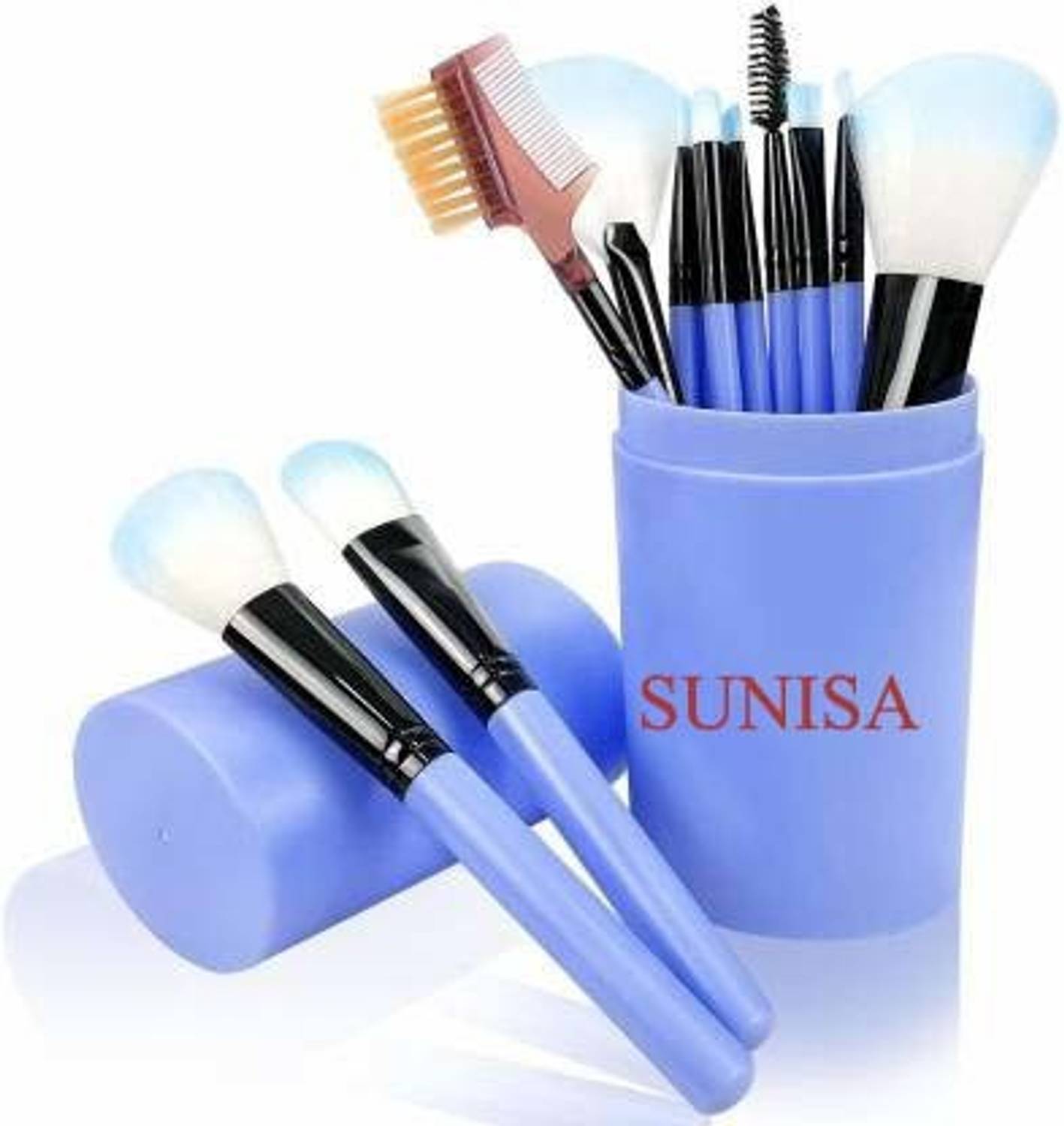 sunisa Makeup Brush Sets - 12 Pcs Makeup Brushes for Foundation Eyeshadow Eyebrow Eyeliner Blush Powder Concealer Contour (Pack of 12)