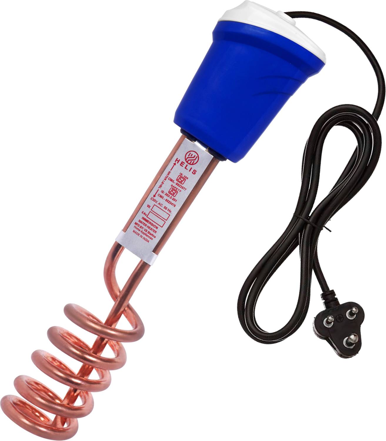 HELIS Premium Blue copper 2000 W Shock Proof Immersion Heater Rod