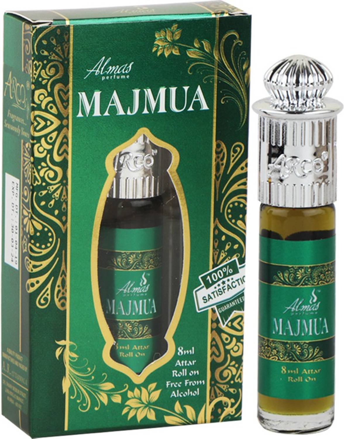 Almas BRAND 100% ORIGINAL (MAJMUA) GREAT STRONG FRAGRANCE LONG-LASTING FOR MEN Herbal Attar