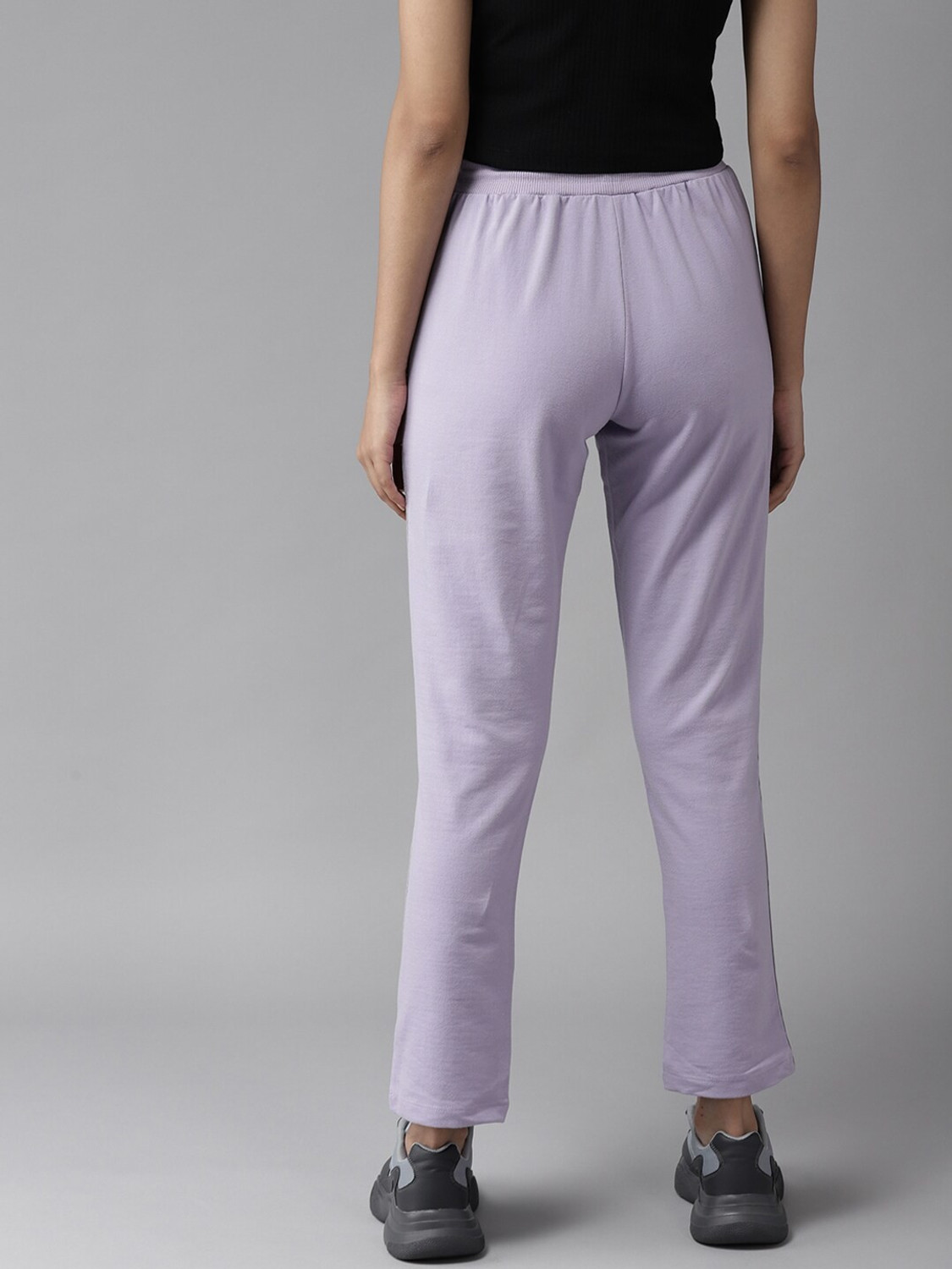 Image of Roadster Solid Women Purple Track Pants