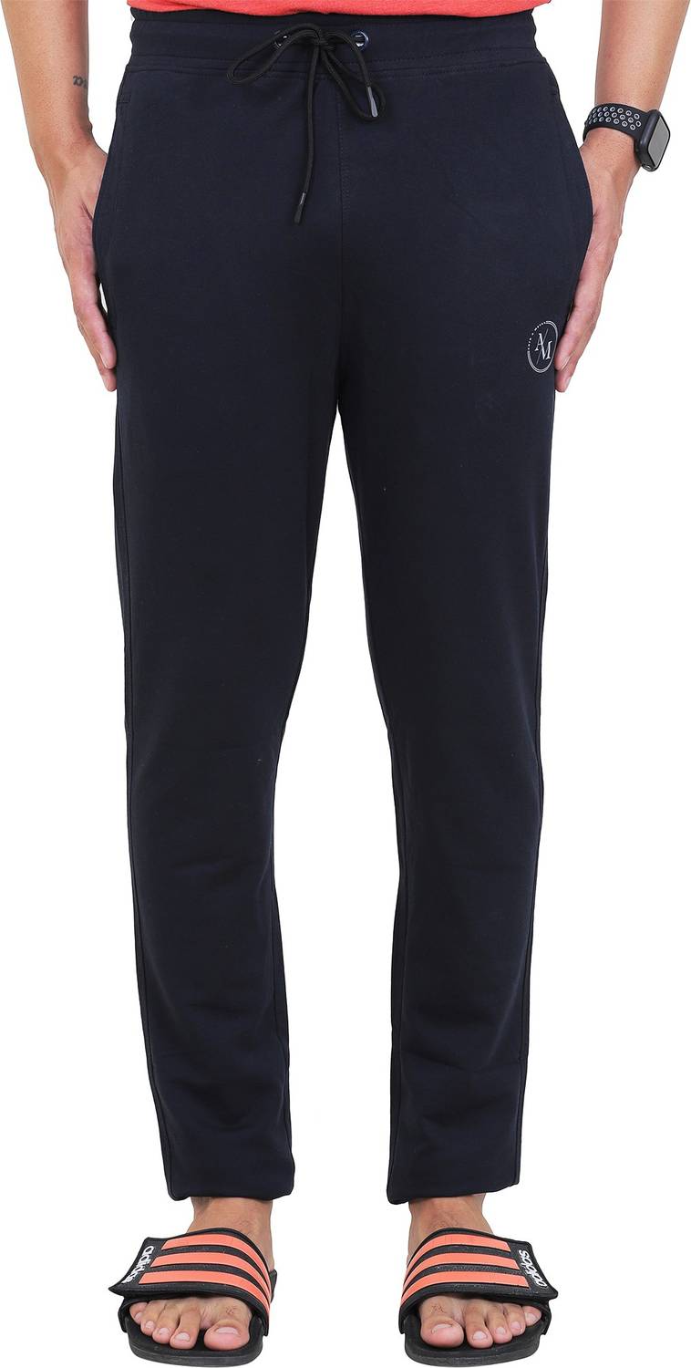 Acid & Metal Solid Men Blue Track Pants