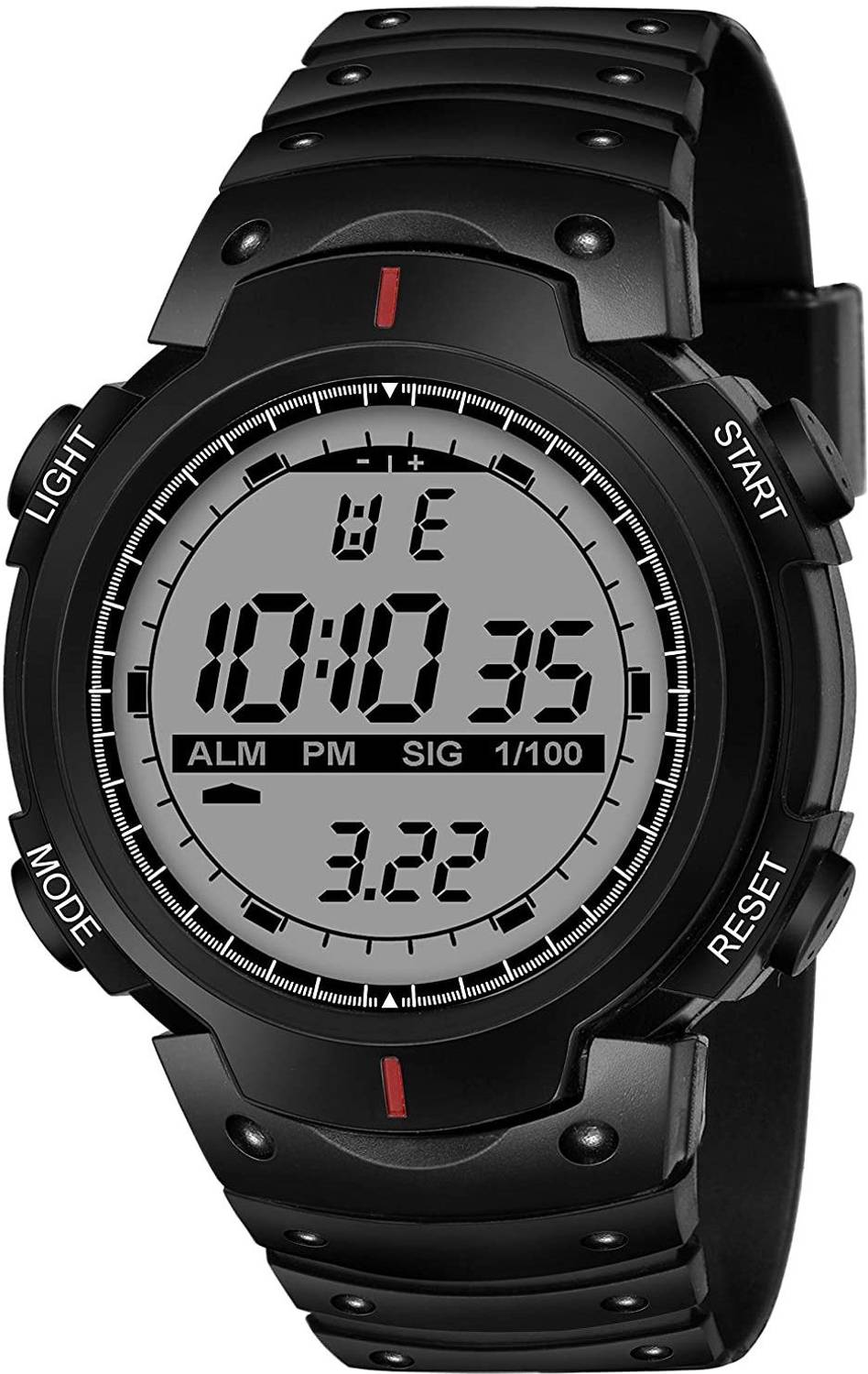 rv traders SPFIT-1109 Black Digital Sports Watch - Image 1
