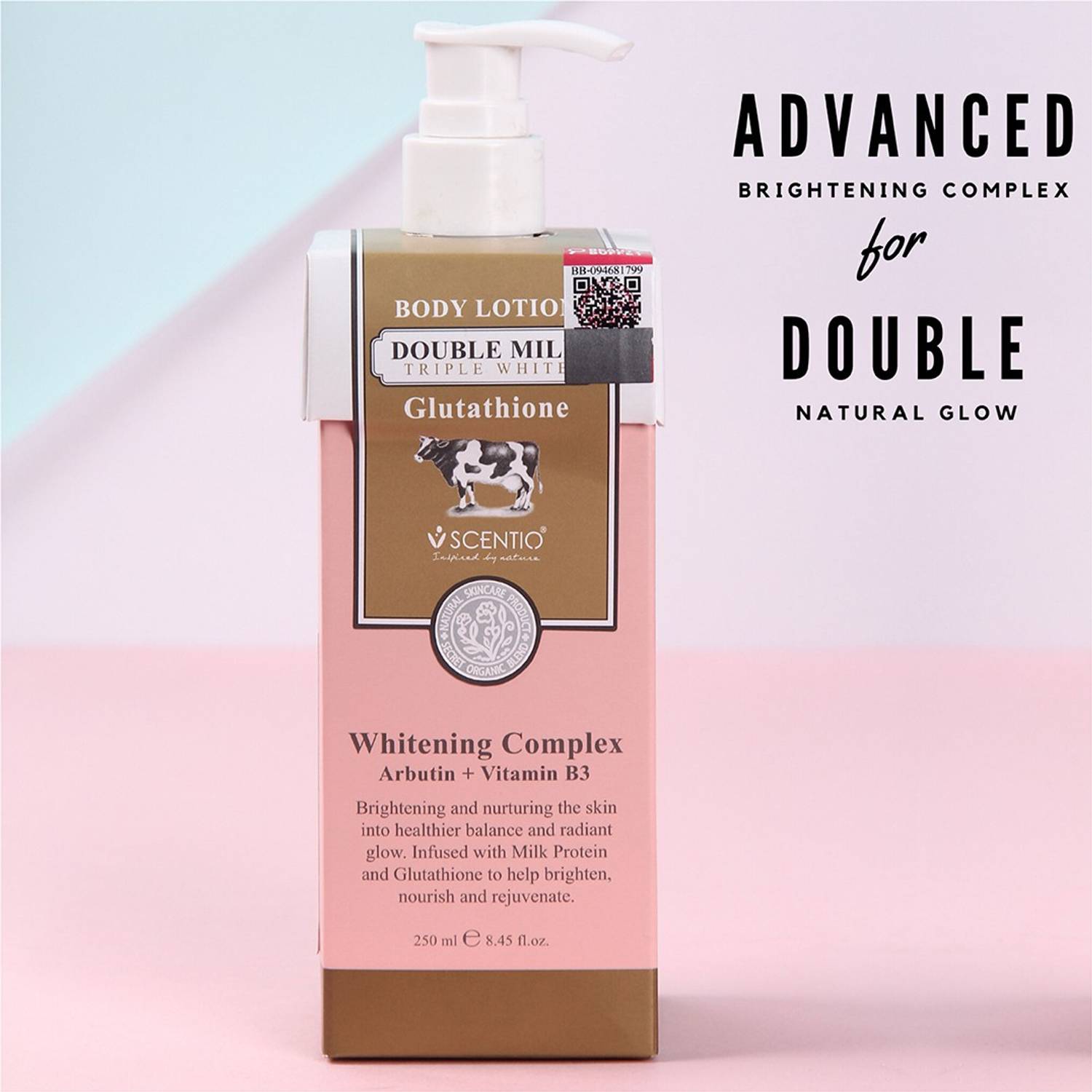 double milk triple white glutathione review SCENTIO Double Milk Triple White Organic Body Lotion 250 ML (Made In  Thailand). Quick Absorbing and contains Glutathione, Arbutin & Vitamin B3