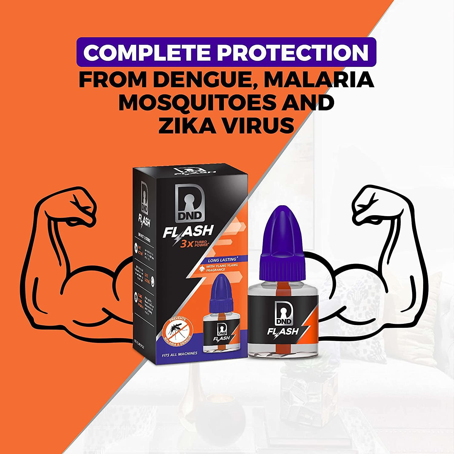 Image of DND Flash Mosquito Repellent Refill|Liquid Vaporiser | 3x Turbo Power | Mosquito Vaporiser Refill