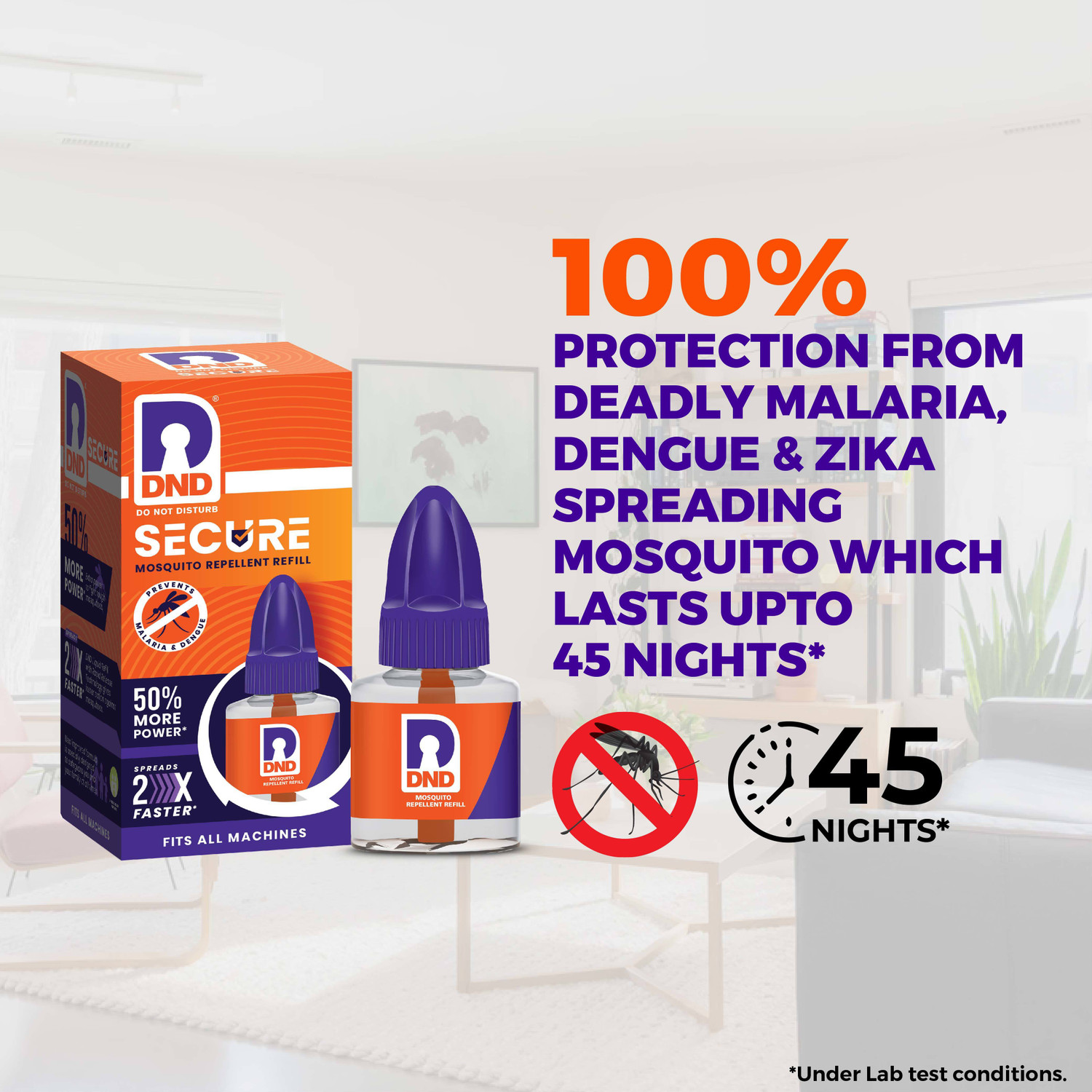 Image of DND Mosquito Repellent Refill | Liquid Vaporiser | 50% Extra Power | Pack of 6 - 45ml Each Mosquito Vaporiser Refill