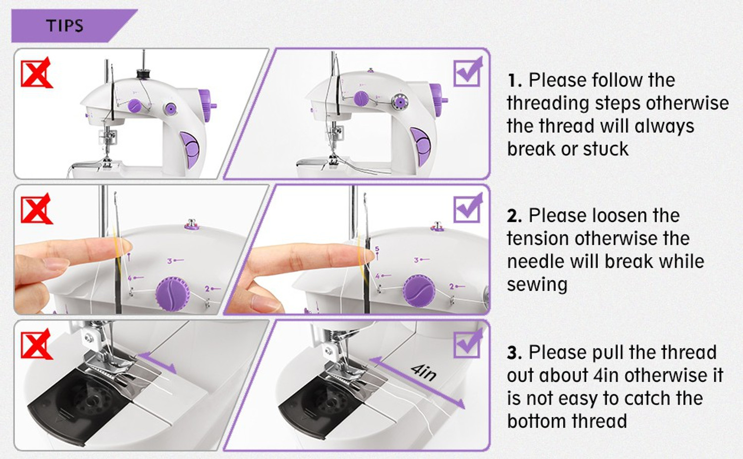 Image of akiara Mini Electric Sewing Machine for Home Use With Sewing Kit Electric Sewing Machine 2 built-in stitches 800 SPM 12 Months Warranty White