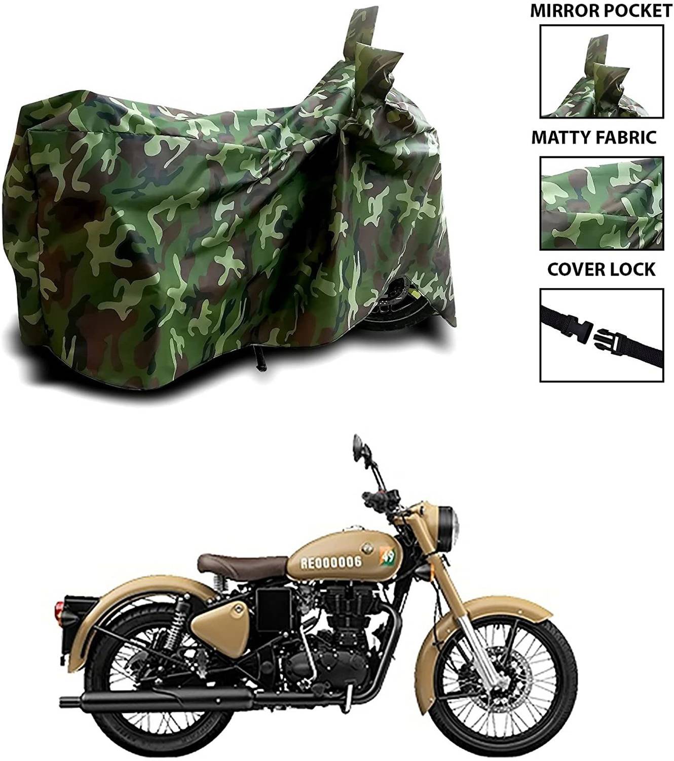 APNEK Waterproof Two Wheeler Cover for Royal Enfield