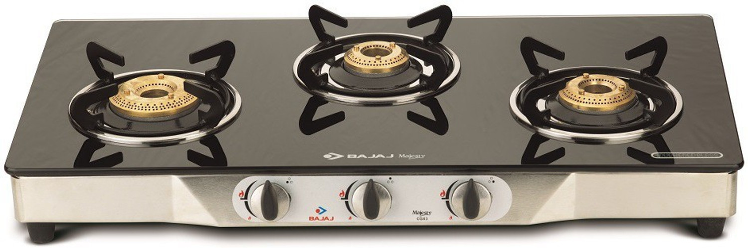 Image of BAJAJ Majesty CGX3 Eco Glass Manual Gas Stove