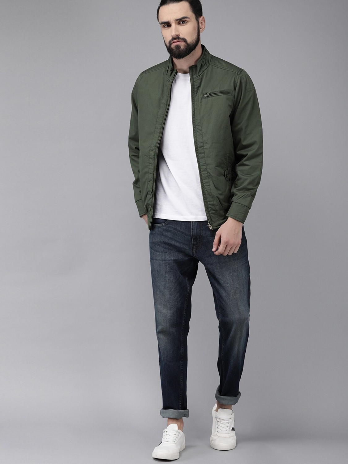 Image of Roadster Full Sleeve Solid Men Jacket