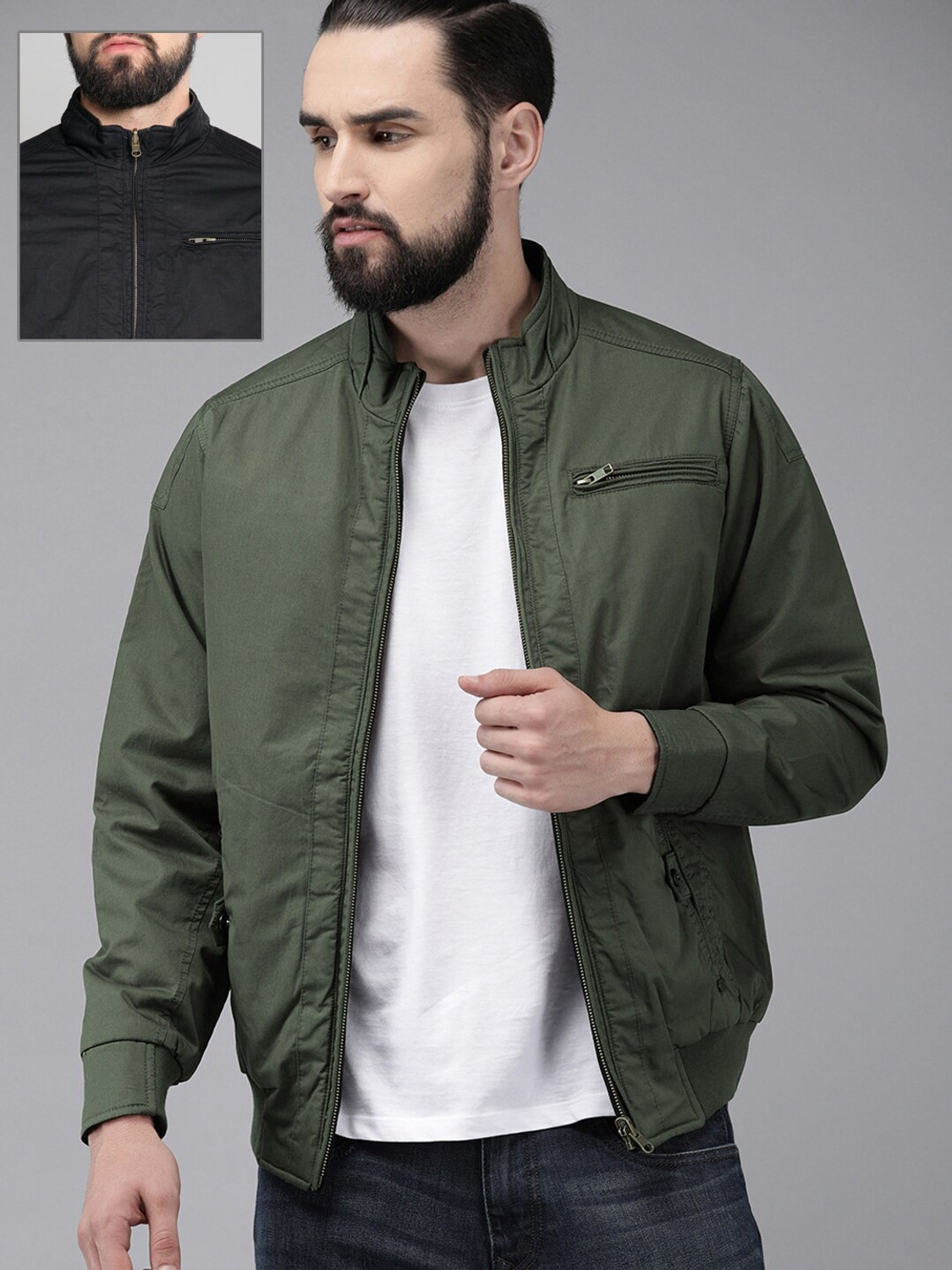 Image of Roadster Full Sleeve Solid Men Jacket